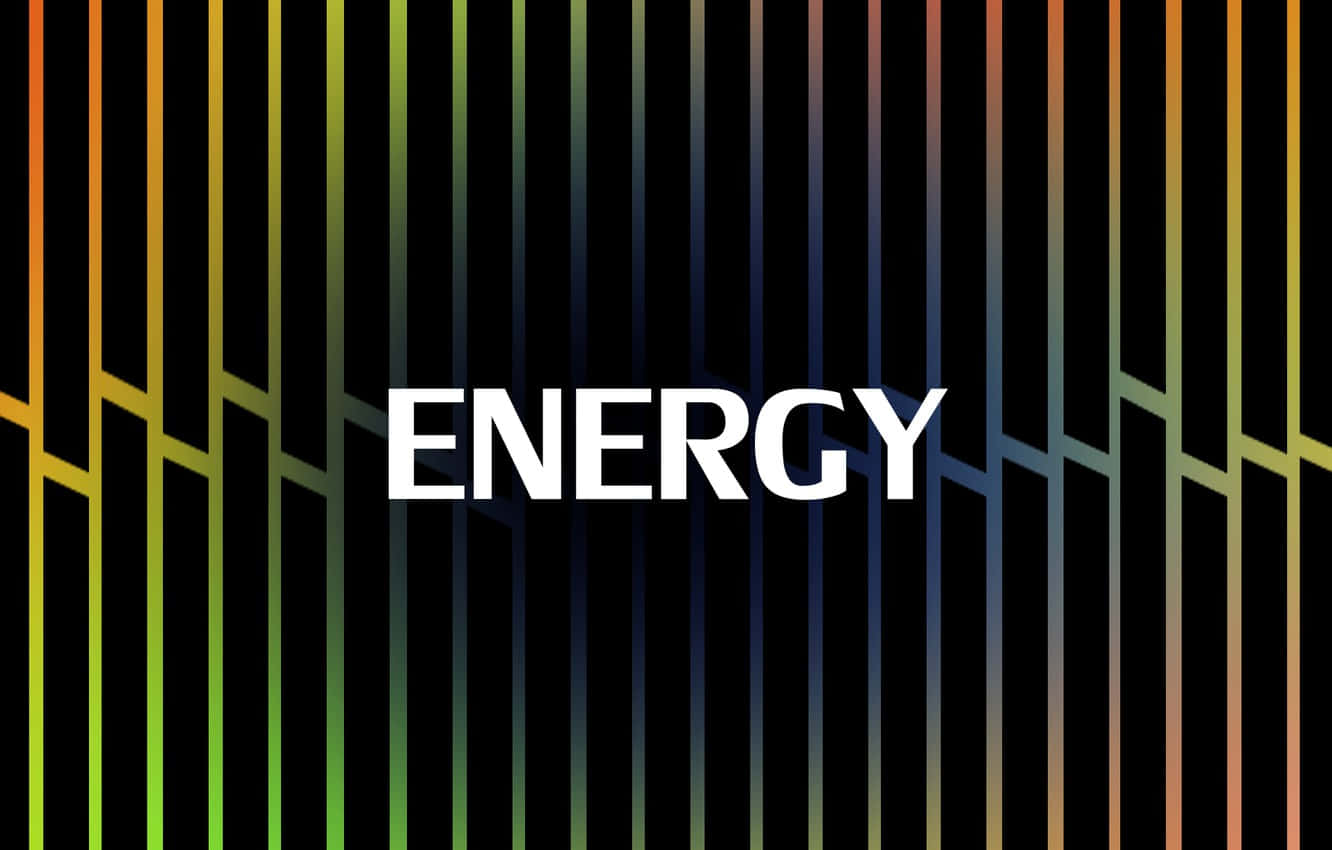 Abstract Energy, white ENERGY text, black background, HD Desktop Wallpaper