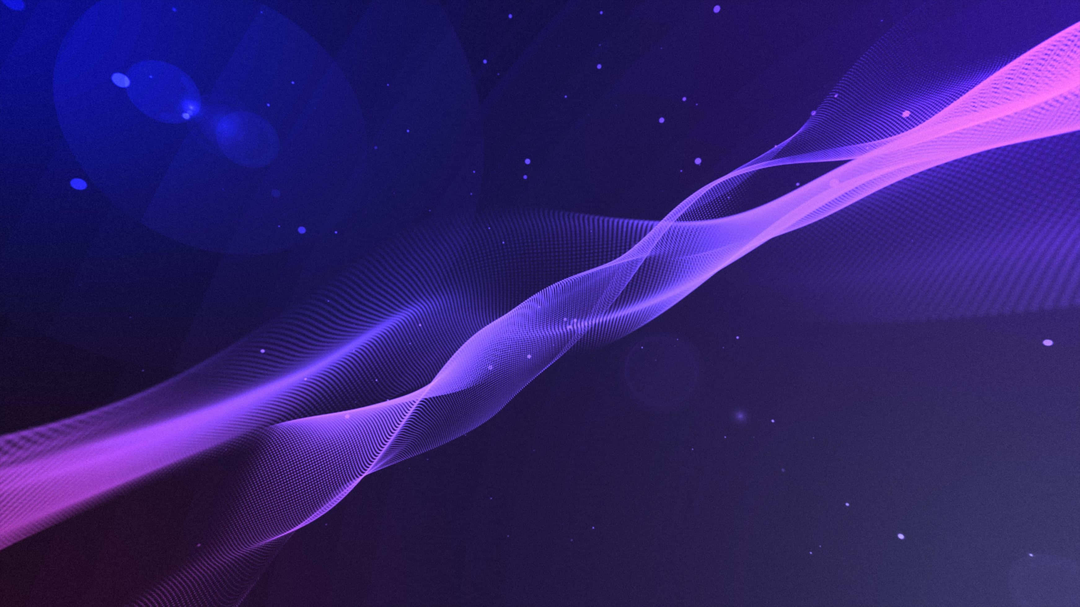 abstract energy wave, purple and blue digital wave, starlike specks, 2K Desktop Wallpaper