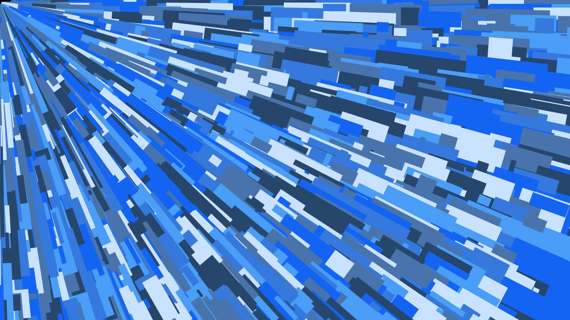 blue digital energy flow, diagonal blue and white pixelated blocks, central point, Full HD Desktop Wallpaper