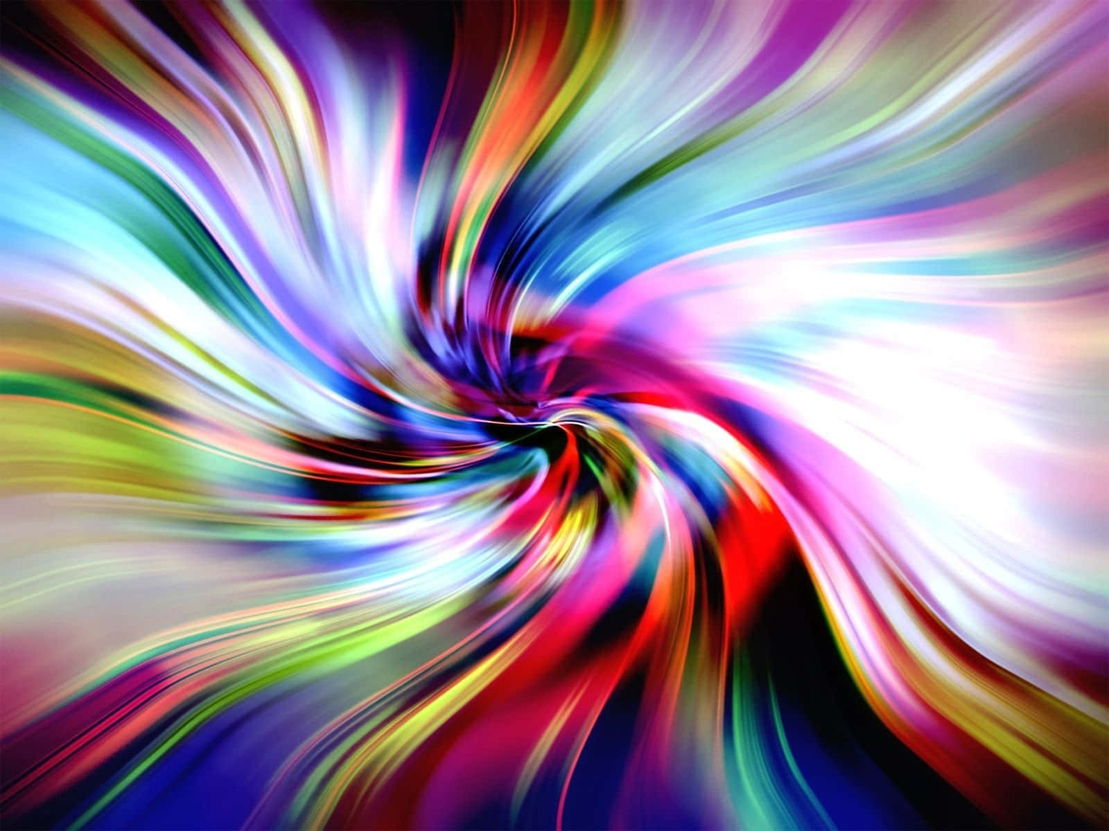 vibrant swirling vortex, multicolored streaks, bright center, HD Desktop Wallpaper