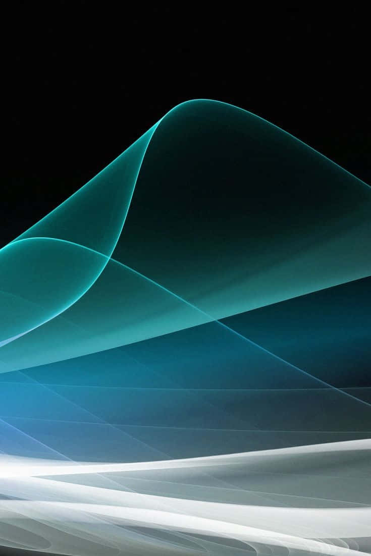 abstract energy waves, teal, white, SD Phone Wallpaper
