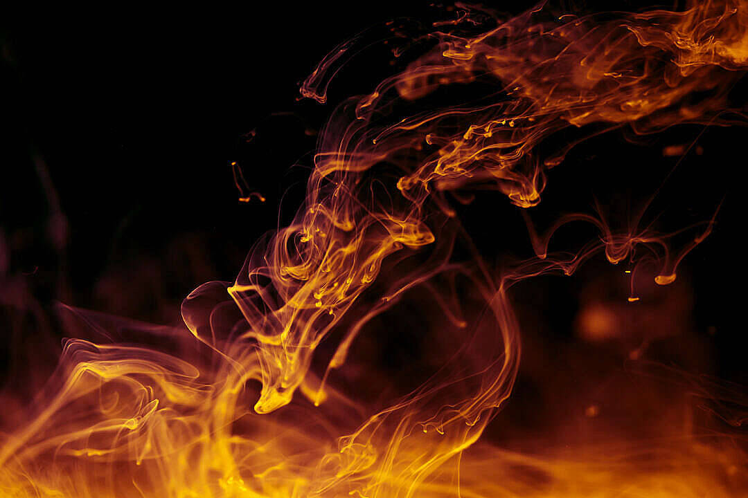 yellow fire, black backdrop, vibrant orange and yellow flames, SD Desktop Wallpaper