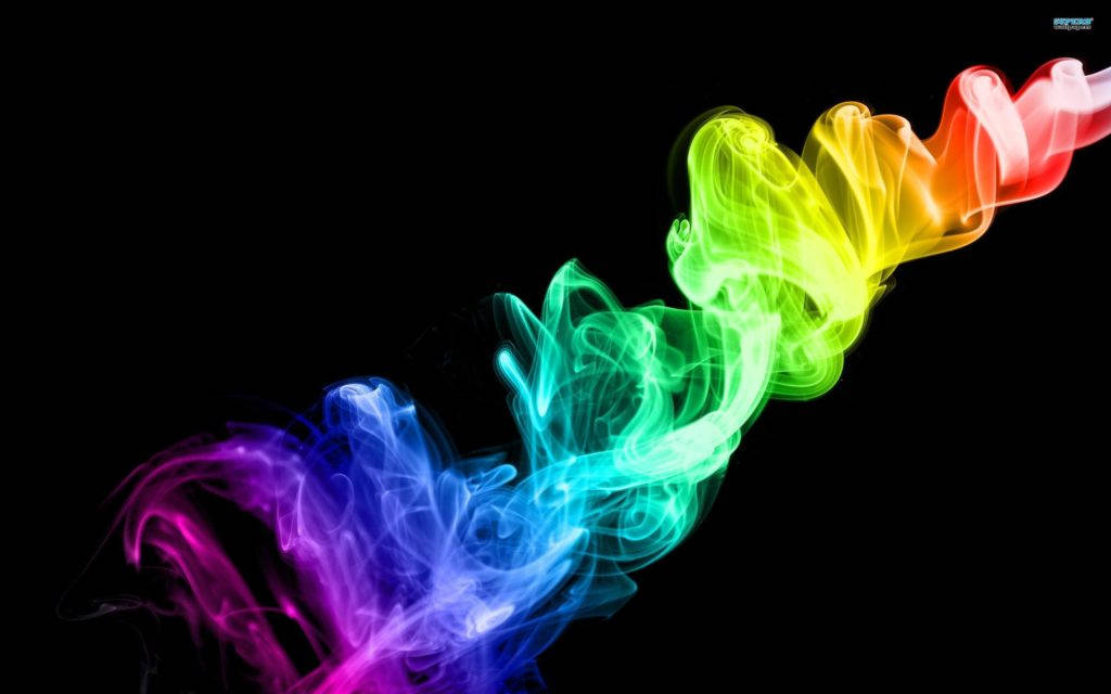 rainbow smoke, black background, diagonally, SD Desktop Wallpaper