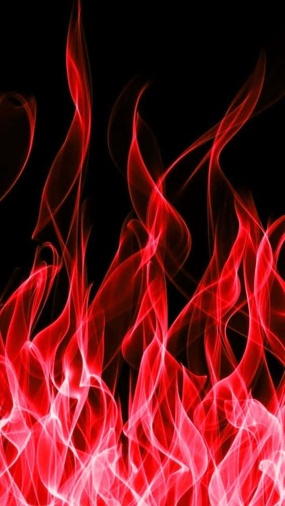 fire, red flames, black background, SD Phone Wallpaper