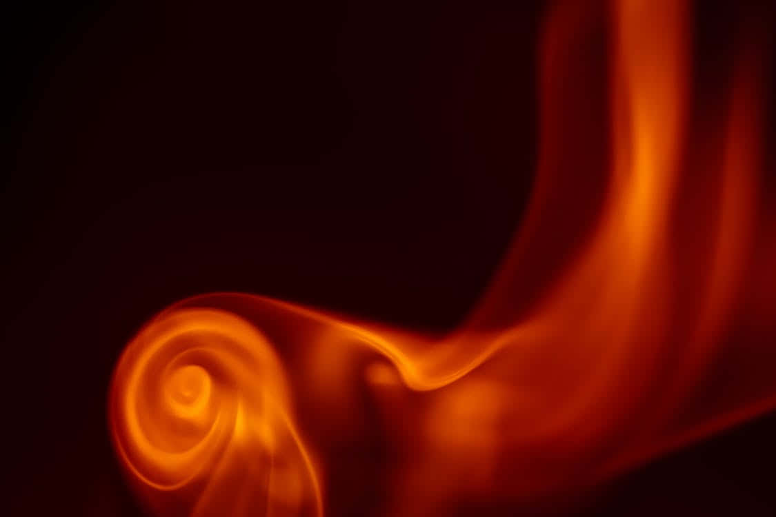 abstract fire swirls, vibrant orange smoke, hypnotic spiral, SD Desktop Wallpaper