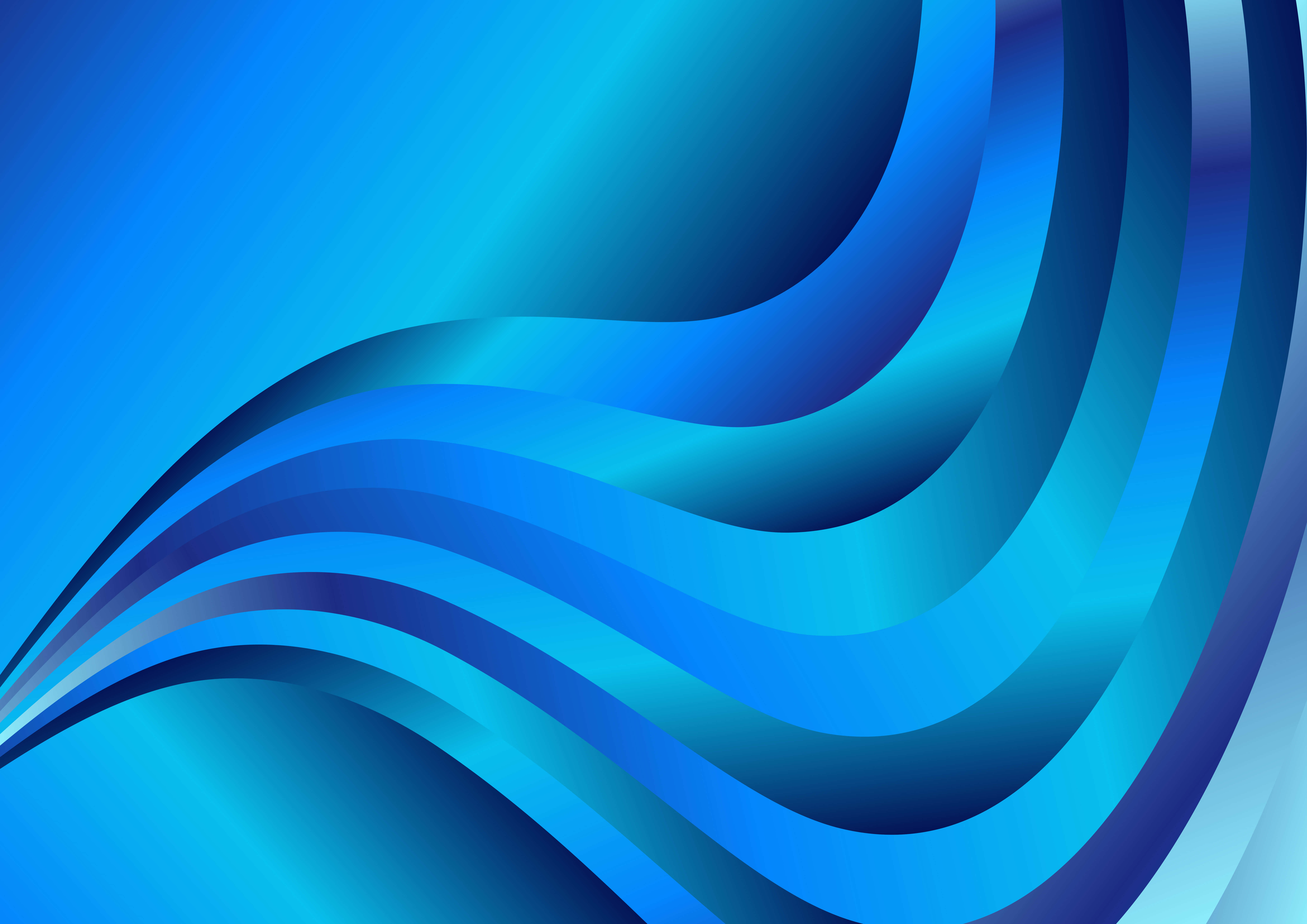 blue abstract gradient waves, dynamic flowing blue waves, gradient shading, 8K Desktop Wallpaper