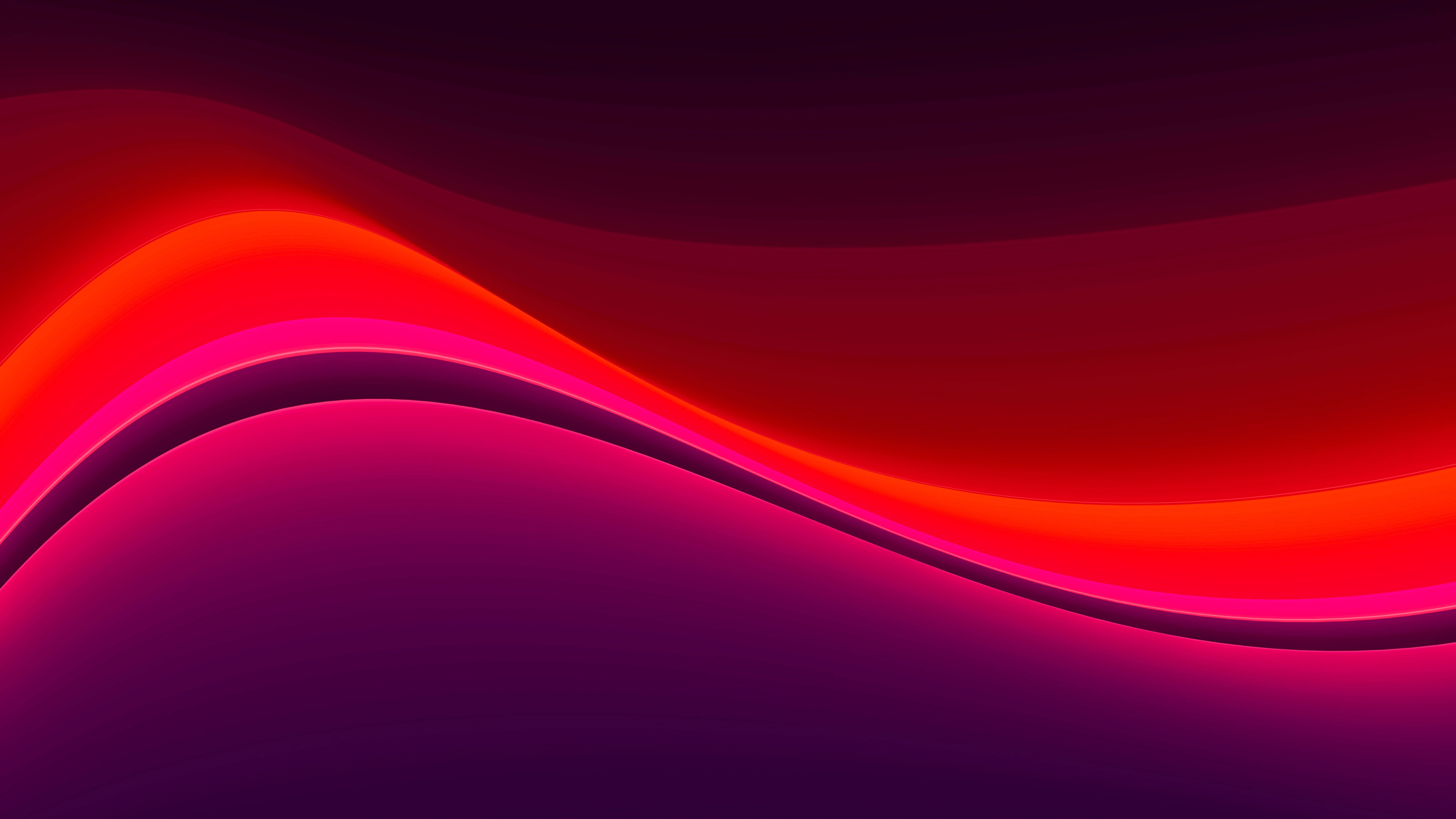 vibrant purple and red gradient, glowing waves, deep purple gradient background, 8K Desktop Wallpaper