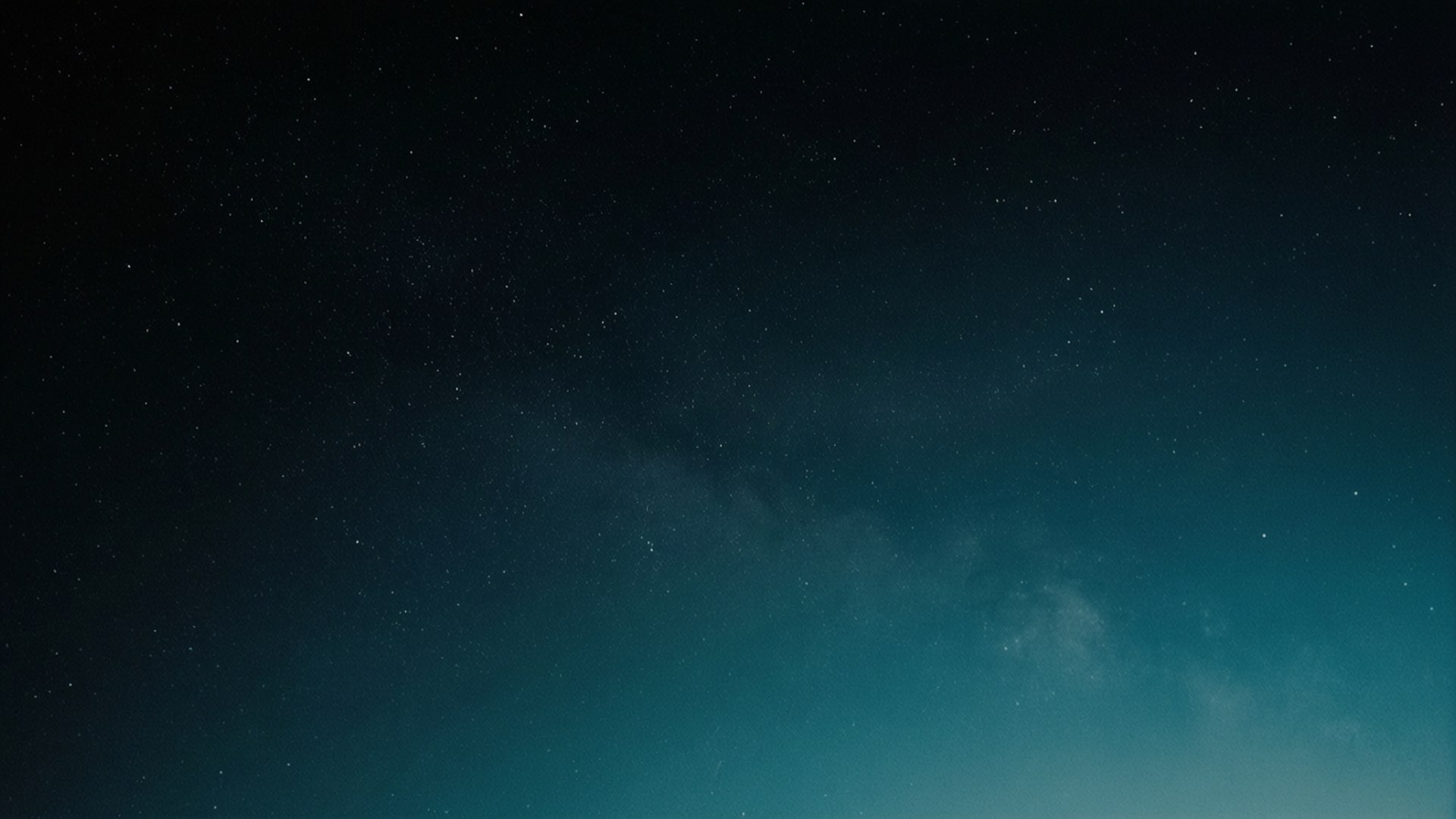 dark teal starfield, black-to-teal gradient, subtle stars, Full HD Desktop Wallpaper