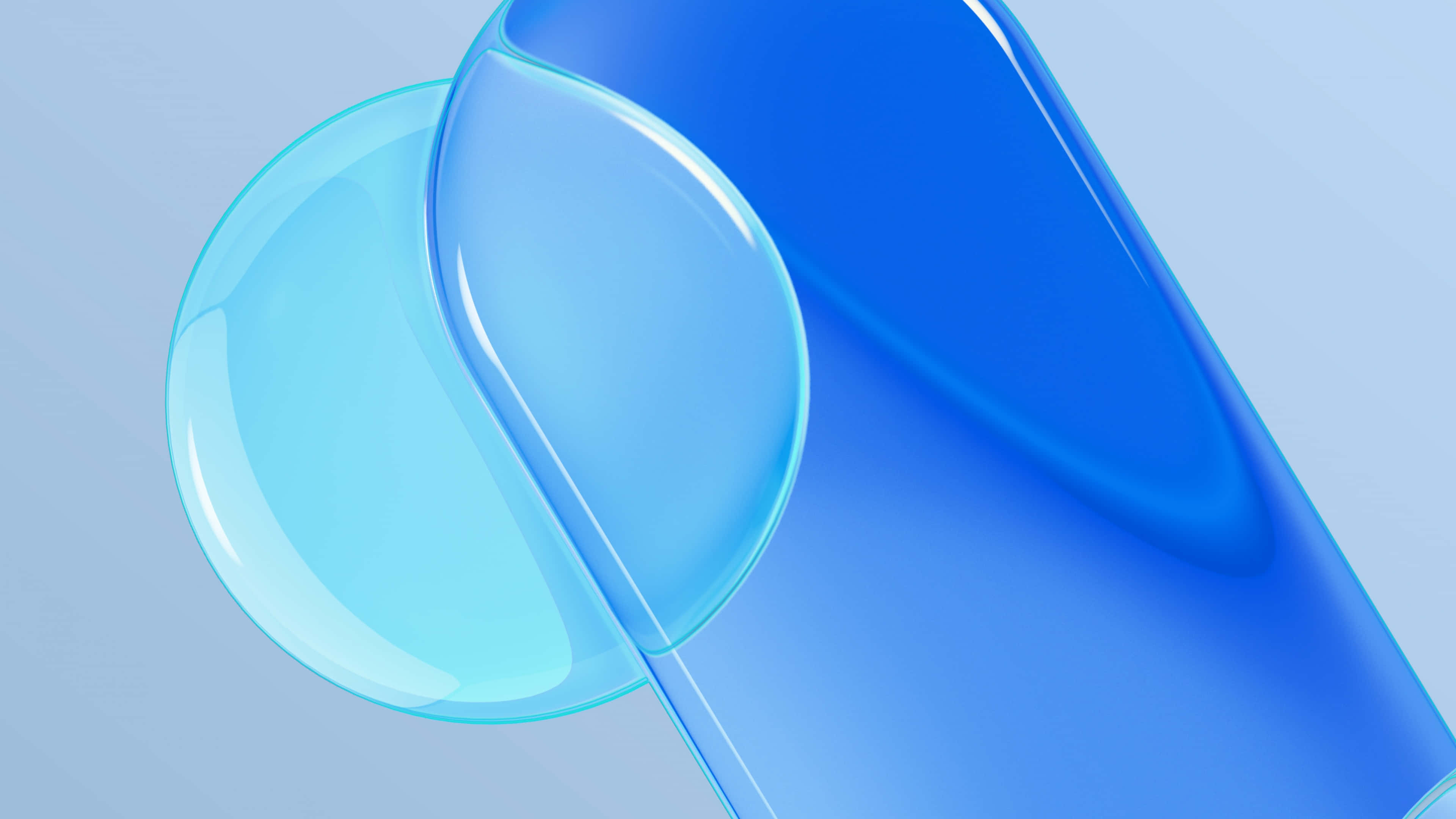 blue abstract gradient design, glossy blue liquid forms, smooth curves, 4K Desktop Wallpaper