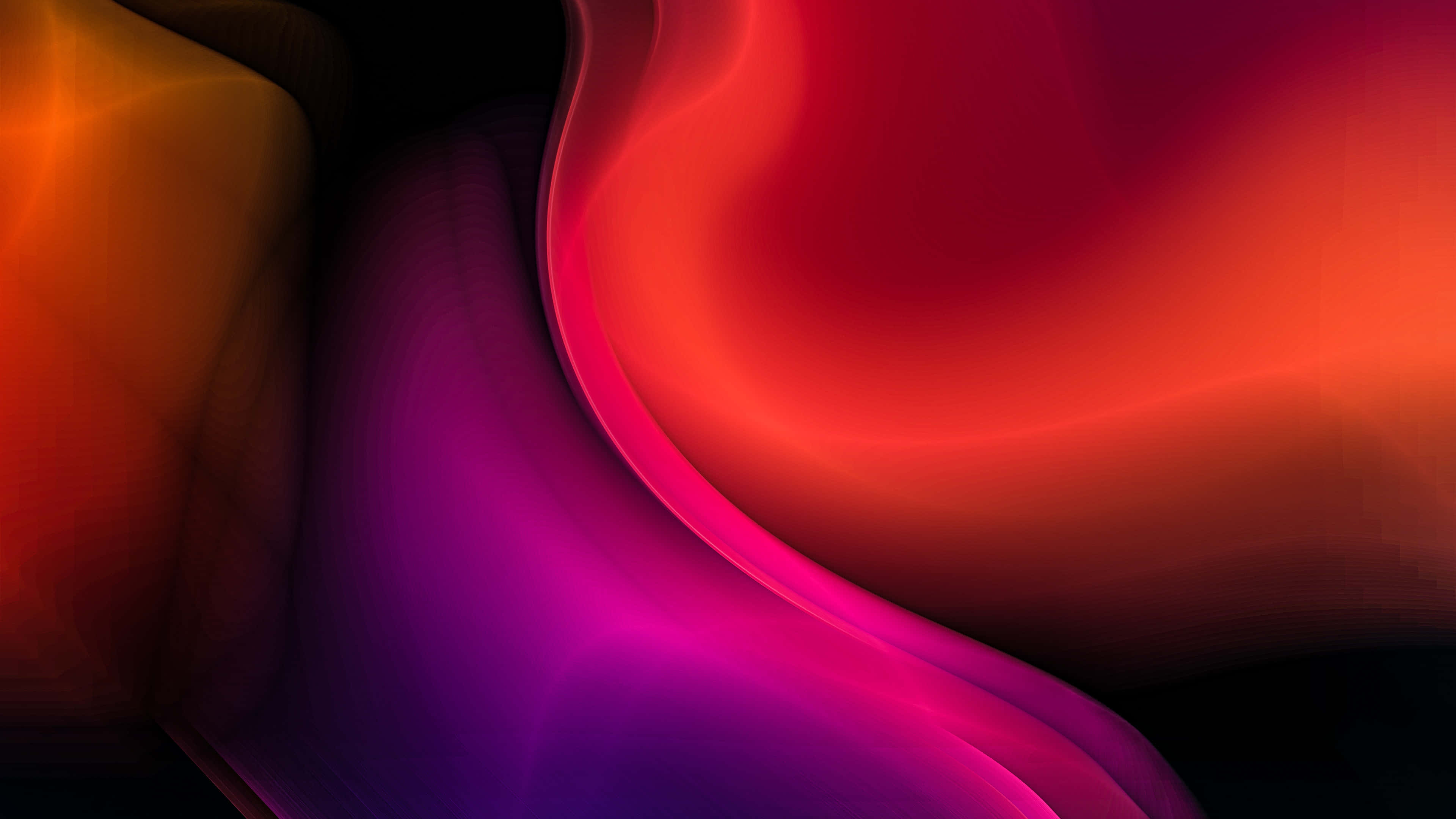 vibrant abstract gradient, red orange and purple, dark background, 4K Desktop Wallpaper