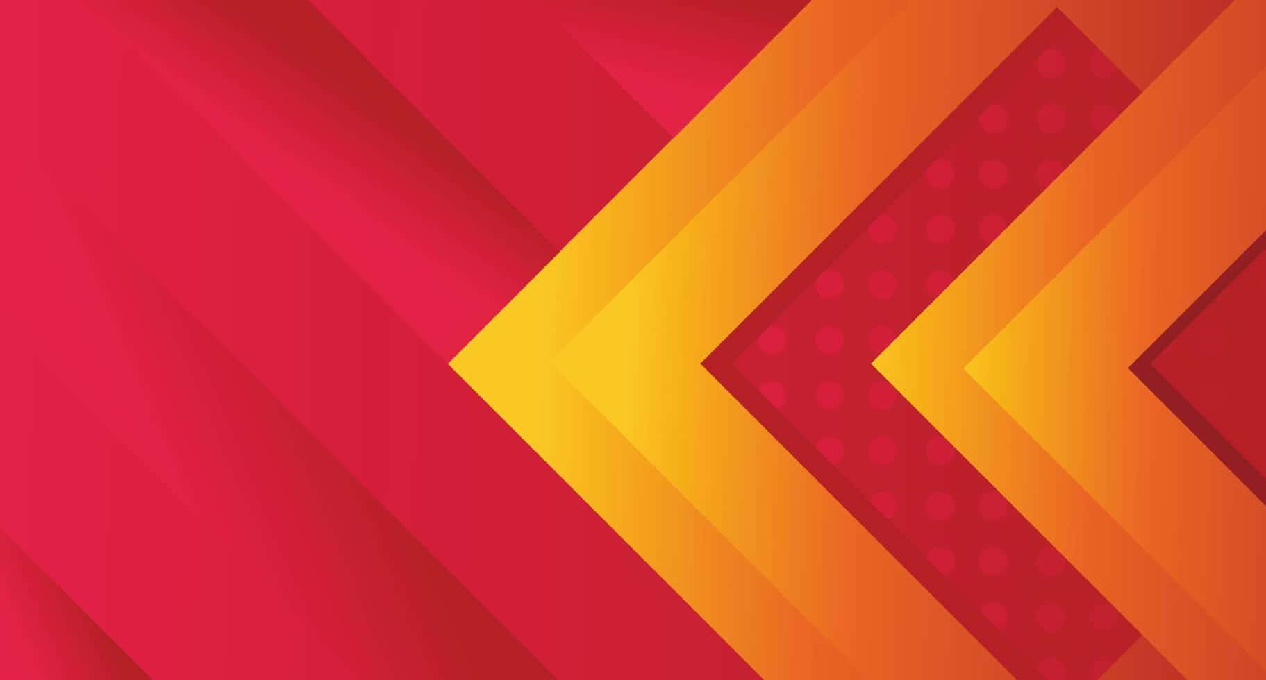 vibrant red, abstract gradient, geometric chevrons, HD Desktop Wallpaper
