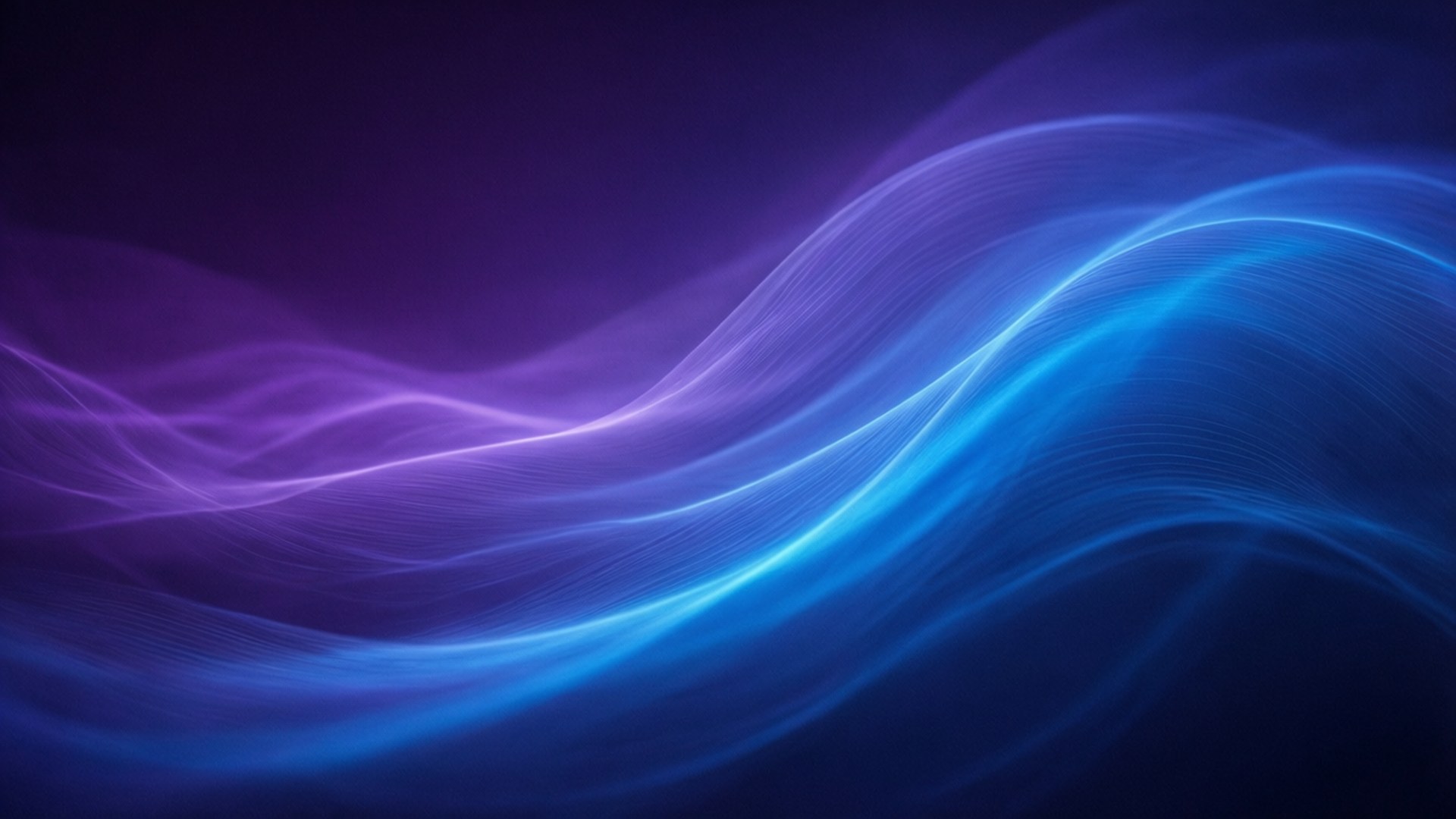 purple blue waves, purple-to-blue gradient, soft wavy lines, Full HD Desktop Wallpaper