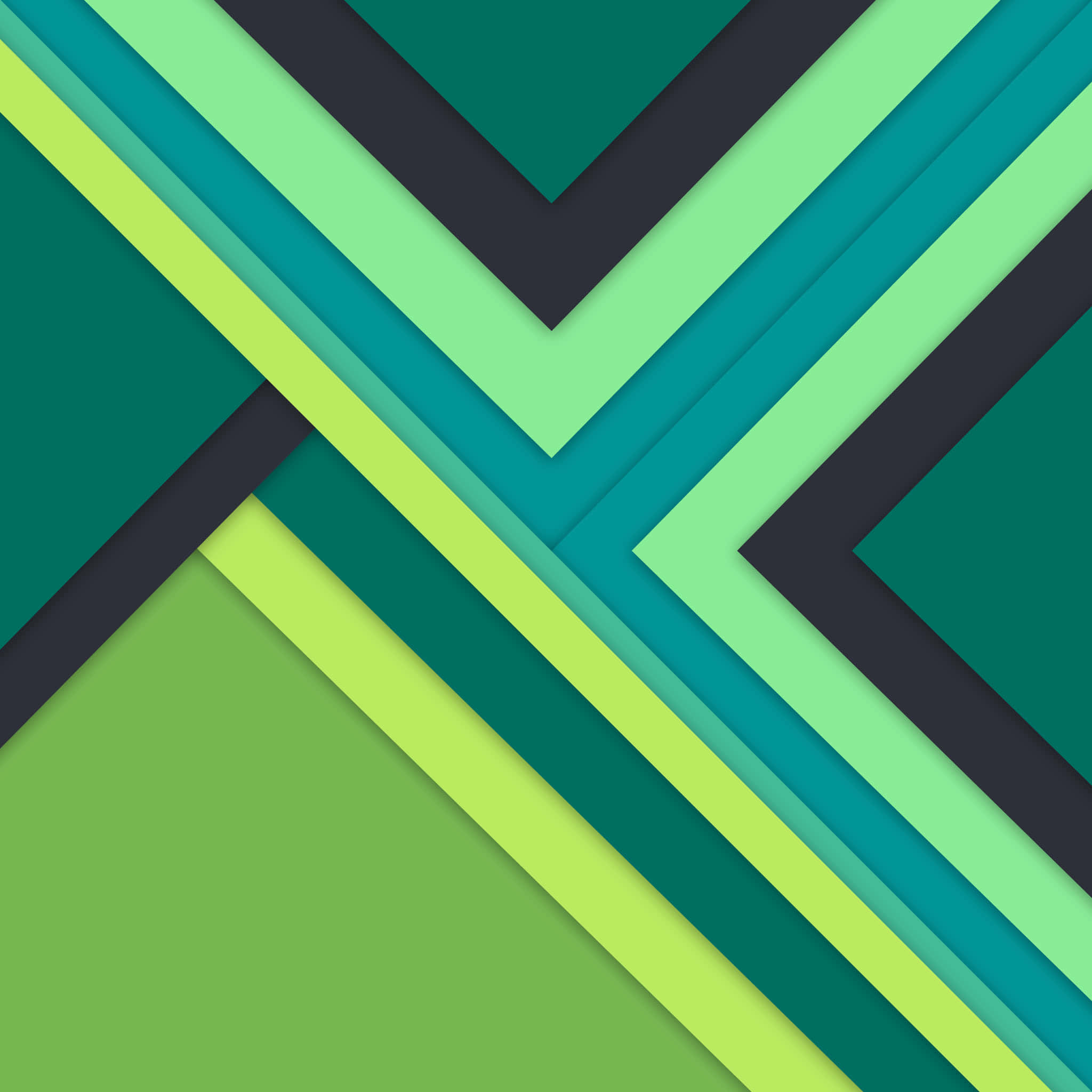 Vigorous Geometric Abstract, chevron pattern, green, Full HD Desktop Wallpaper