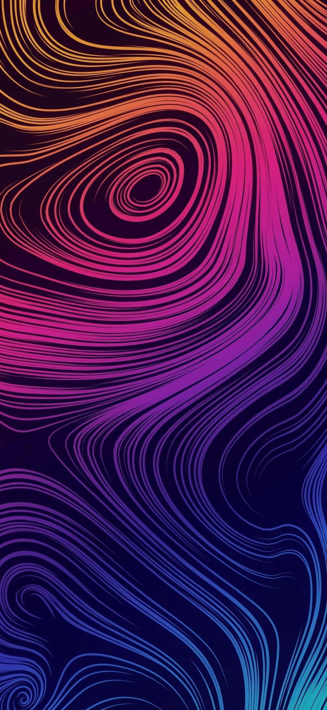iPhone X, orange, blue, Full HD Phone Wallpaper