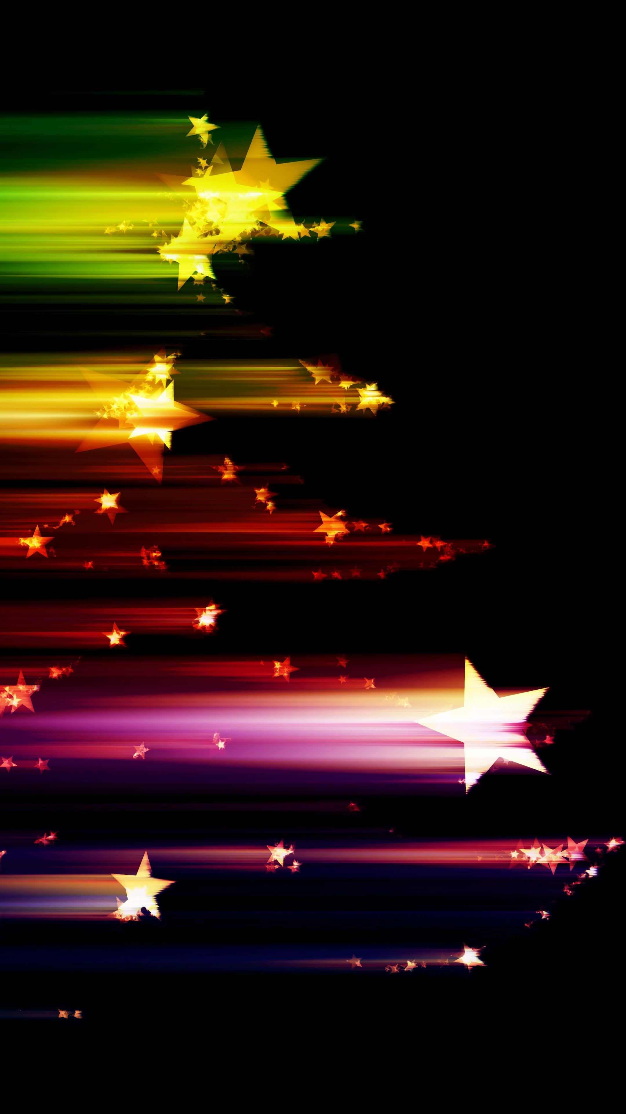 abstract stars streaksof light, rainbow light, glowing stars, 4K Phone Wallpaper