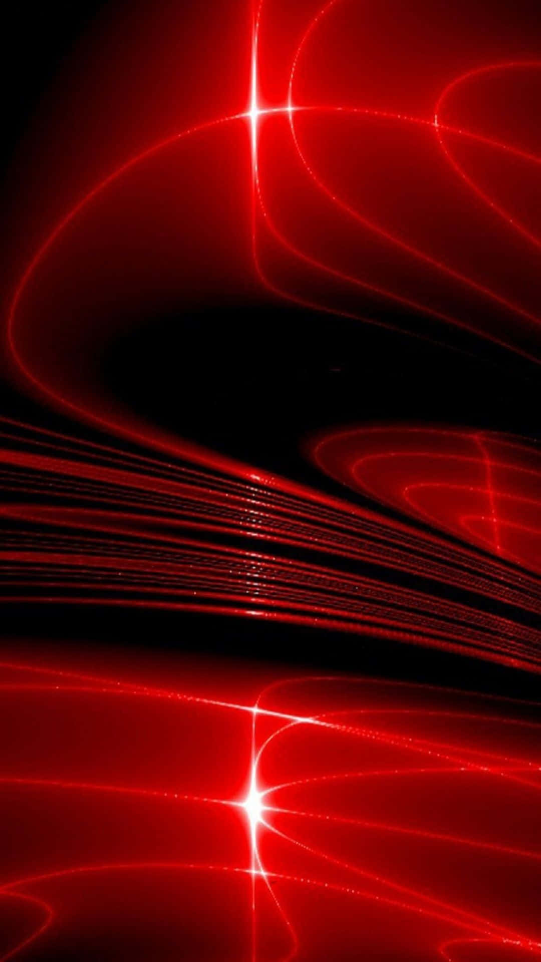 HD Red Light Abstract Phone, vibrant red glowing light trails, deep black background, Full HD Phone Wallpaper