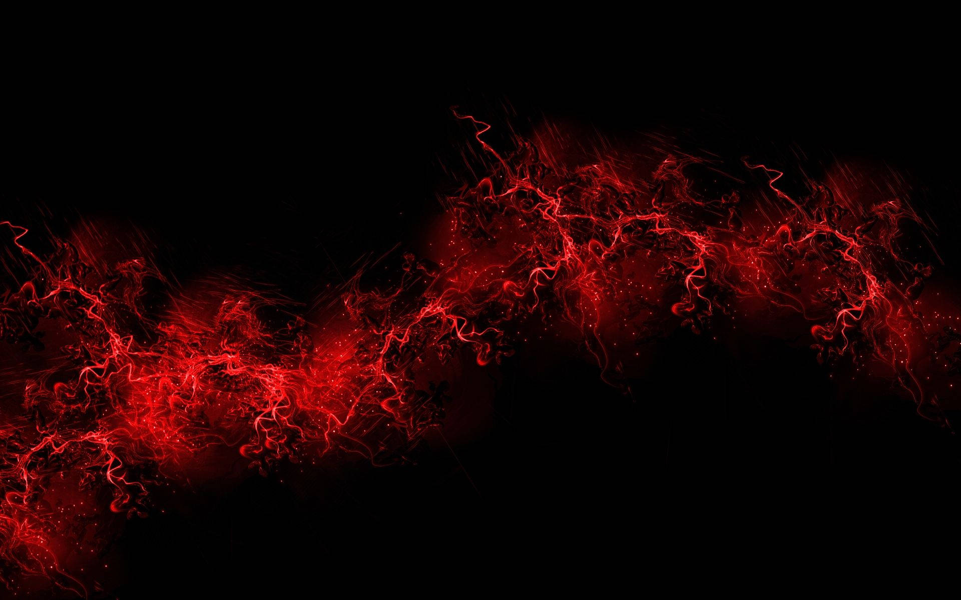 vibrant red, electric energy, pitch black void, Full HD Desktop Wallpaper