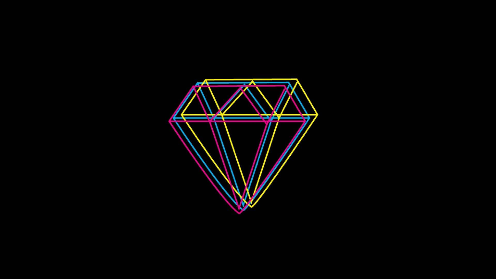 neon yellow, pink, blue, Full HD Desktop Wallpaper