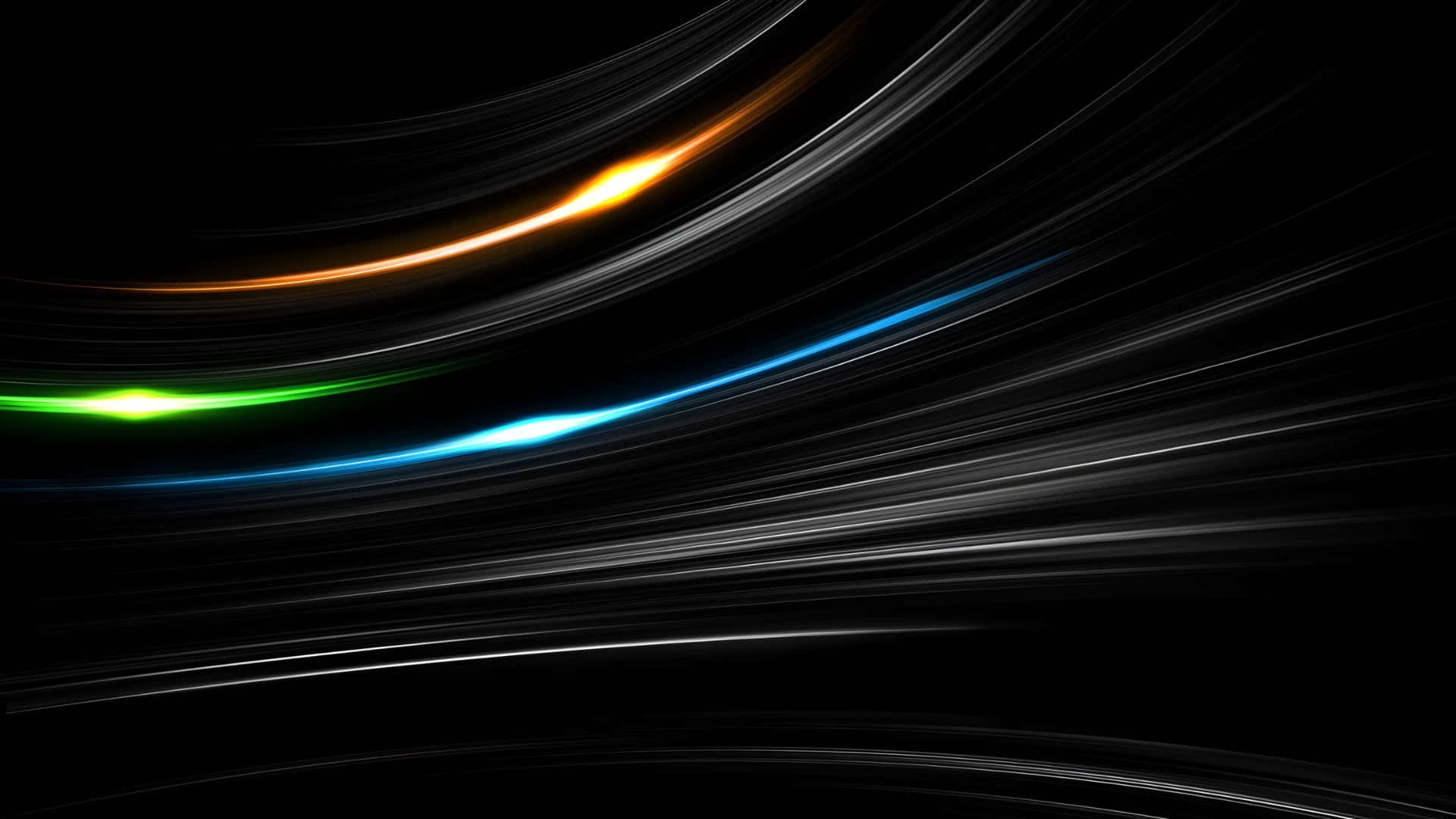 abstract light streaks, glowing orange, green, Full HD Desktop Wallpaper