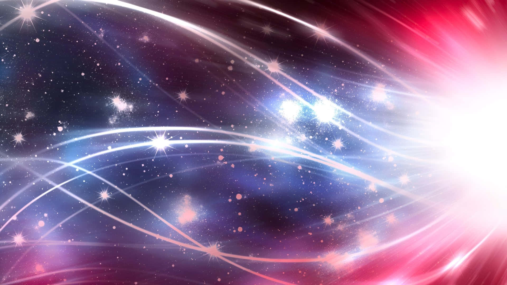cosmic light trails, pink blue and white light, starfield, Full HD Desktop Wallpaper