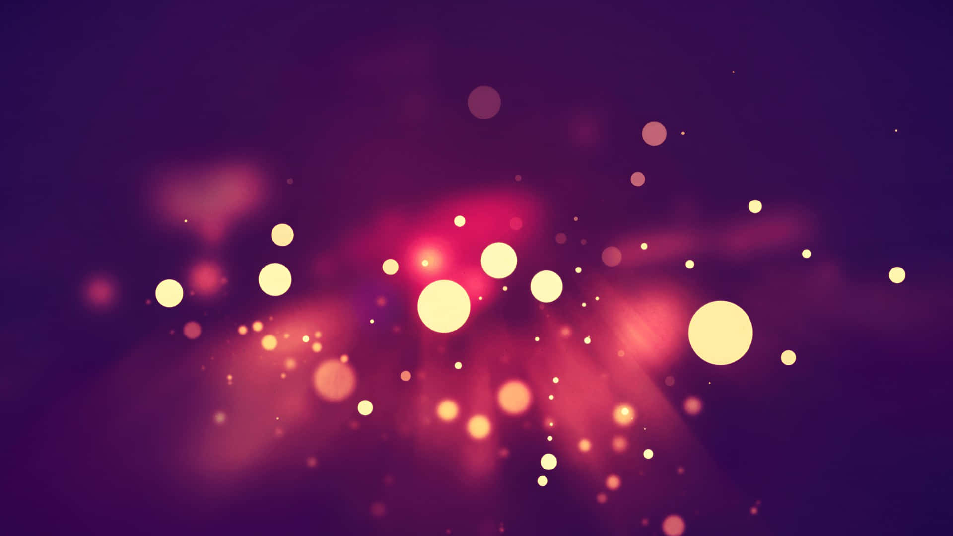 abstract light orbs, purple and pink gradient, glowing golden orbs, Full HD Desktop Wallpaper