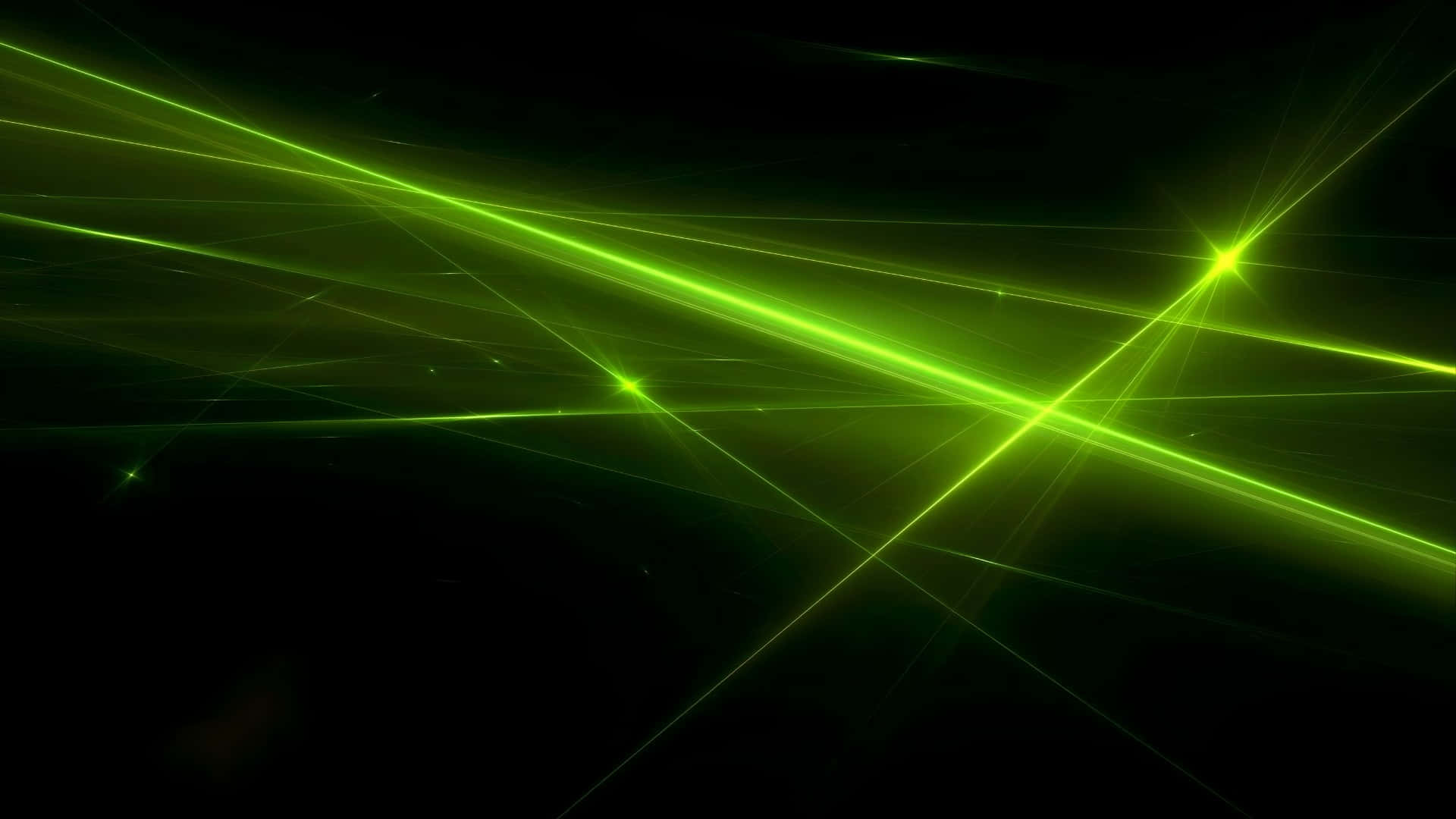 neon green laser beams, pitch black void, diagonally, Full HD Desktop Wallpaper