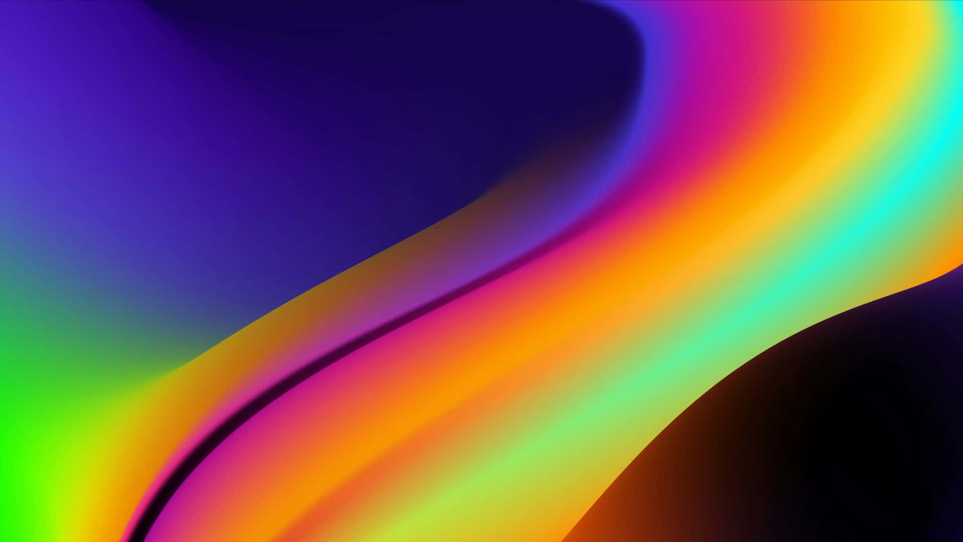 abstract light wave flow, deep purple, orange, Full HD Desktop Wallpaper