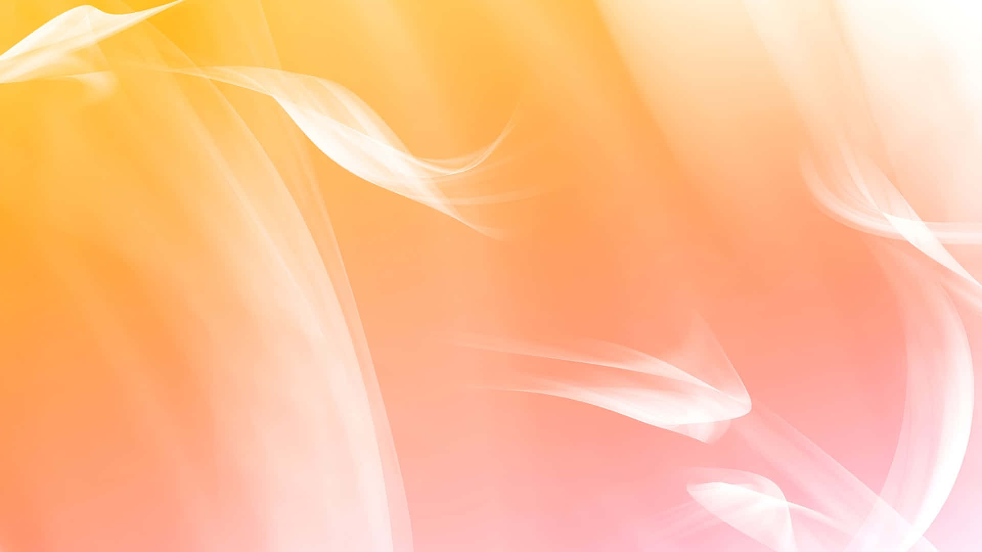 soft abstract light waves, warm gradient hues, yellow orange, Full HD Desktop Wallpaper