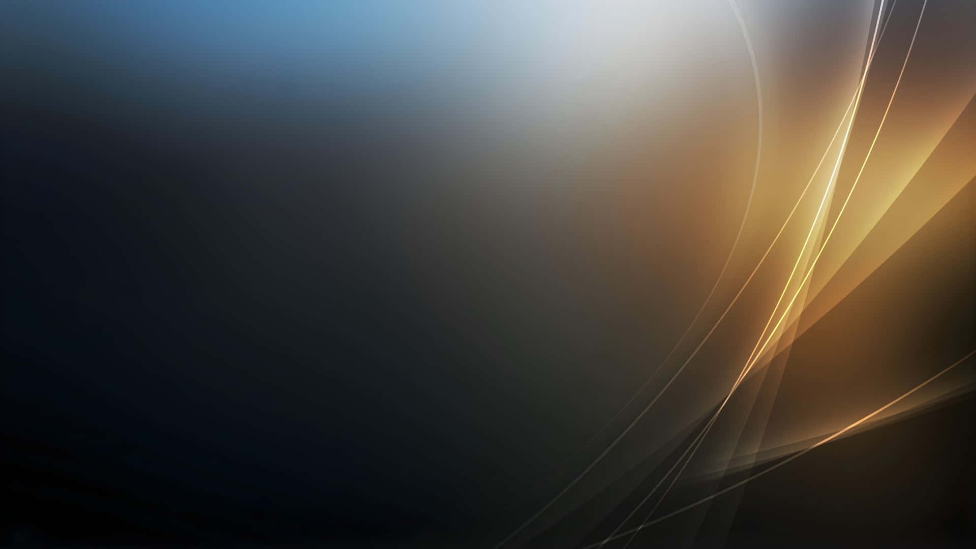 golden light waves, deep blue, warm gold, Full HD Desktop Wallpaper