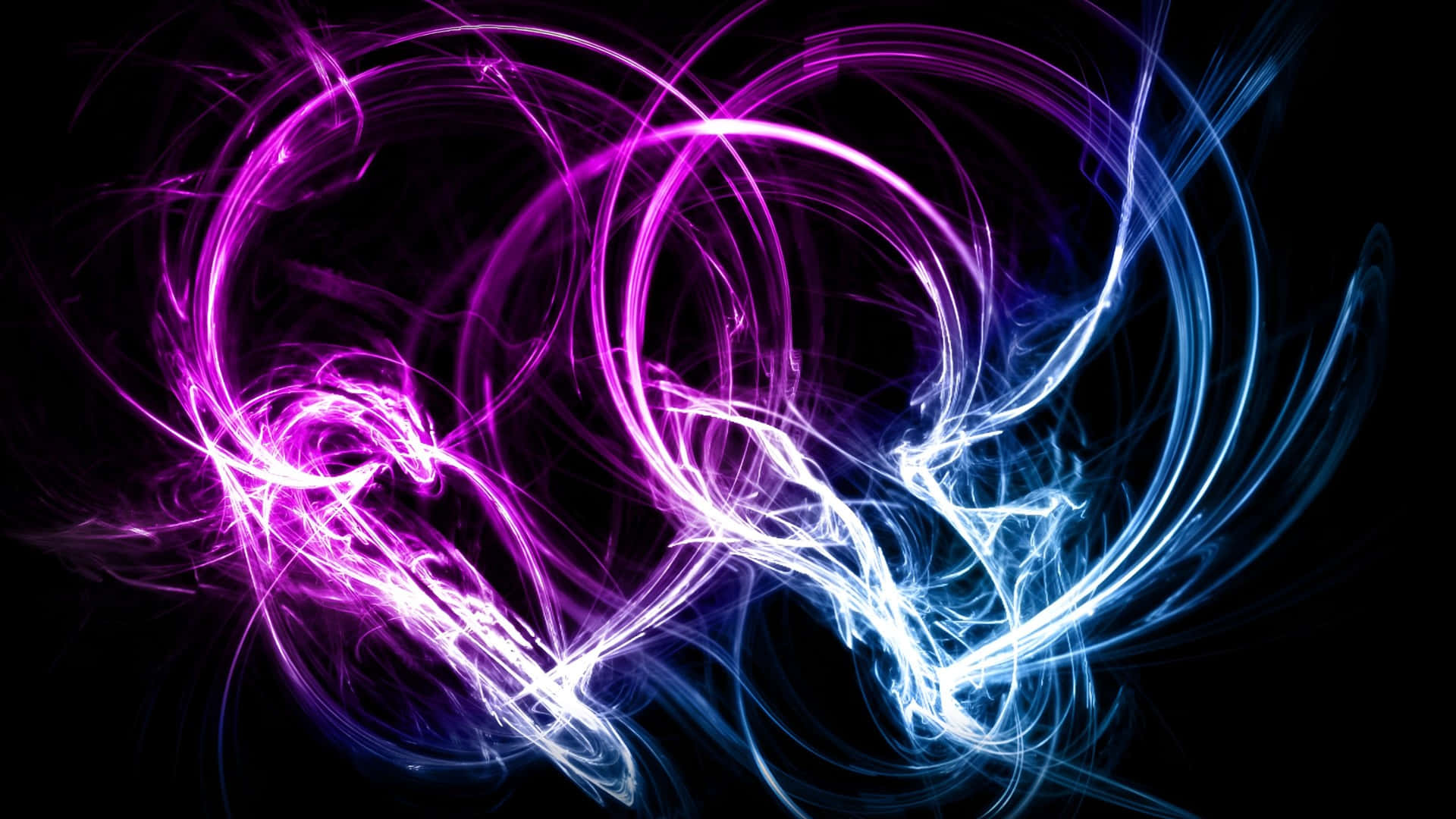 electric purple, blue light trails, swirling, Full HD Desktop Wallpaper