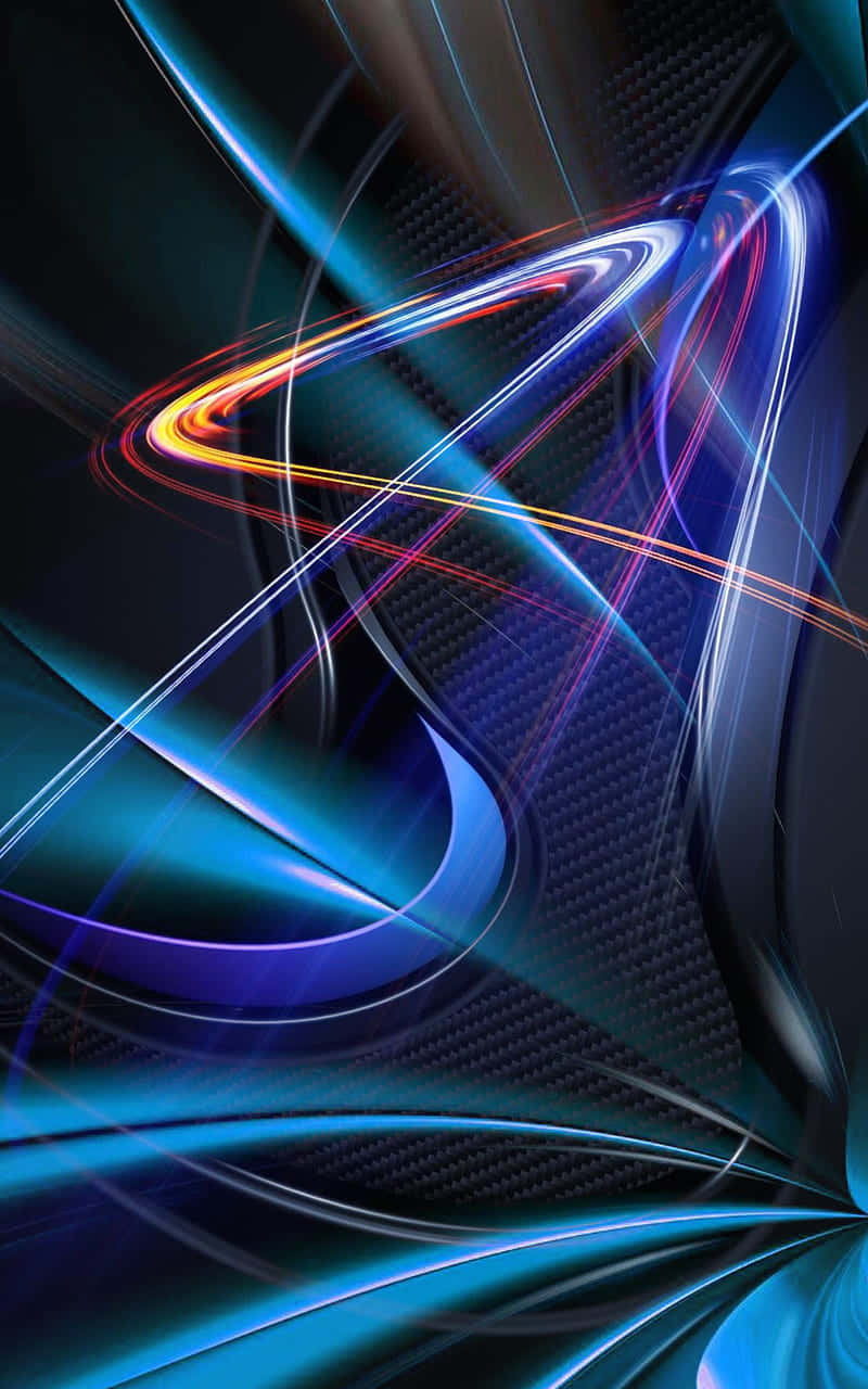 neon blue, orange, red, HD Phone Wallpaper
