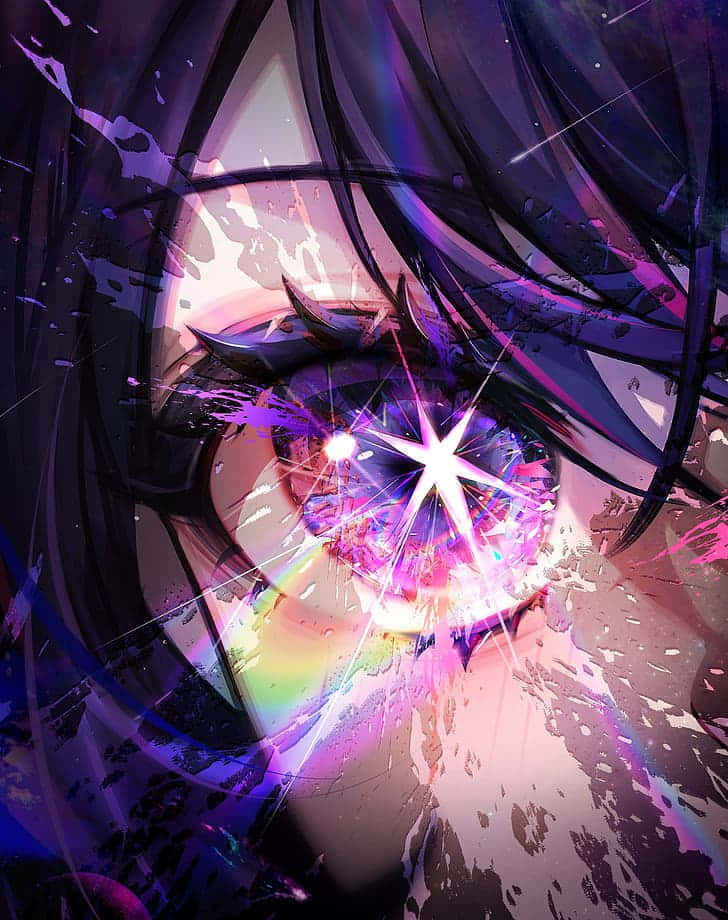 abstract eye, anime eye, pink purple, SD Phone Wallpaper