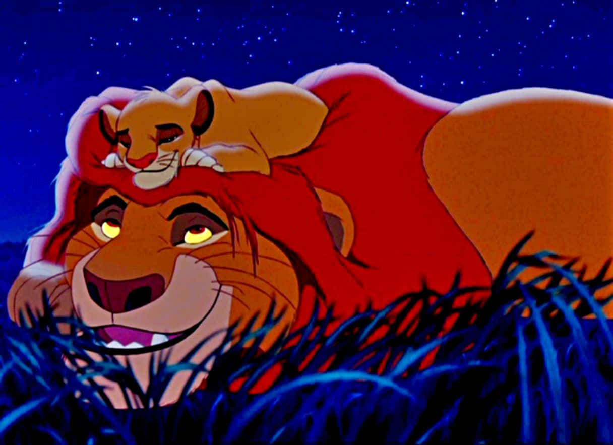 lion king aesthetic, majestic lion, glowing eyes, SD Desktop Wallpaper