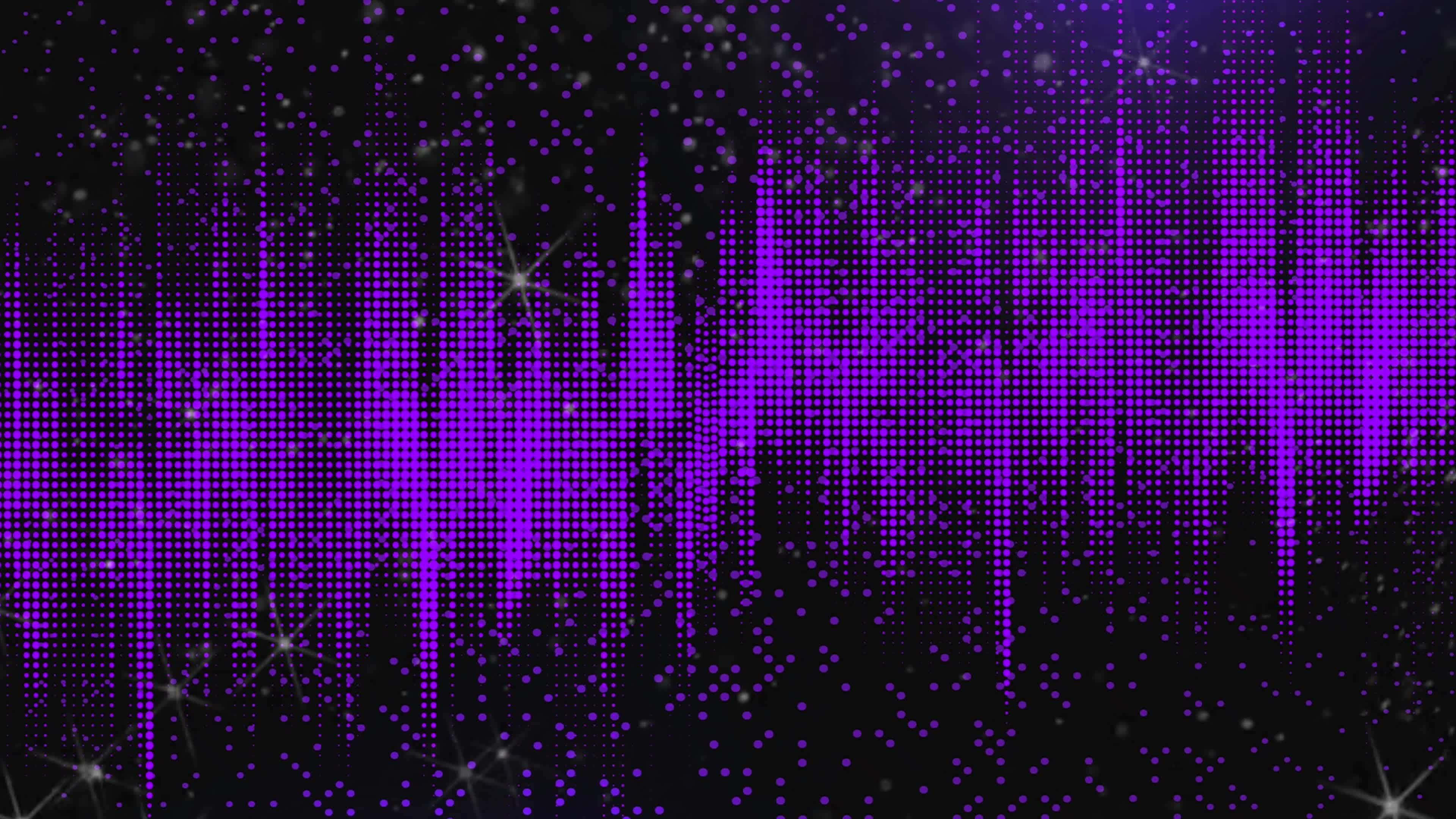purple, digital rain, dot-matrix, 4K Desktop Wallpaper