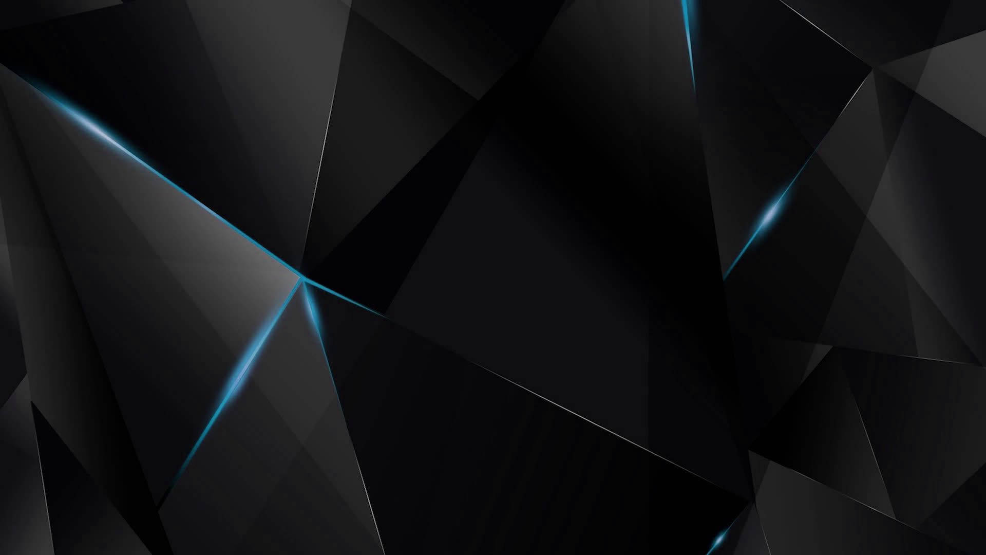 RGB polygon pattern, black, sharp triangular facets, Full HD Desktop Wallpaper