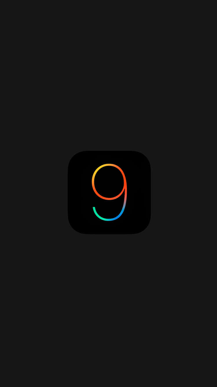 number nine, glowing, rainbow-colored, HD Phone Wallpaper