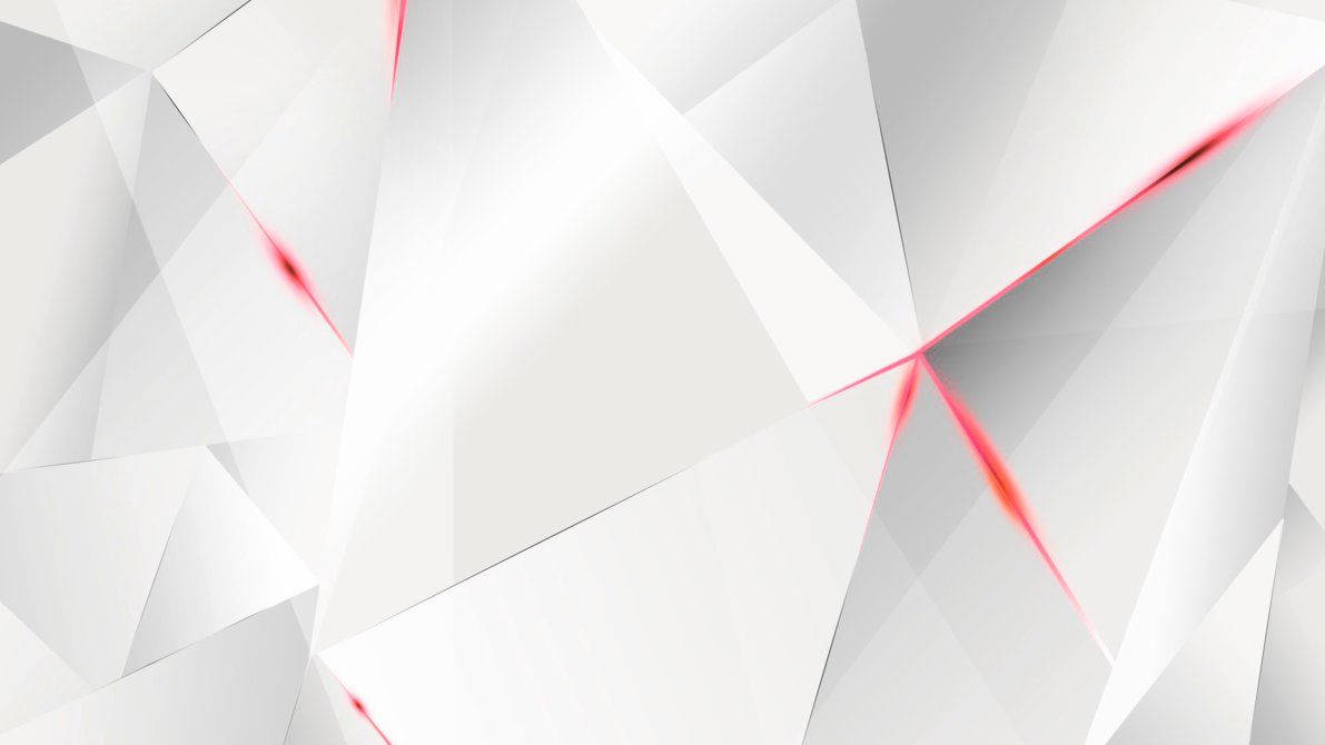 white polygonal facets, sharp red glowing lines, modern digital art effect, SD Desktop Wallpaper