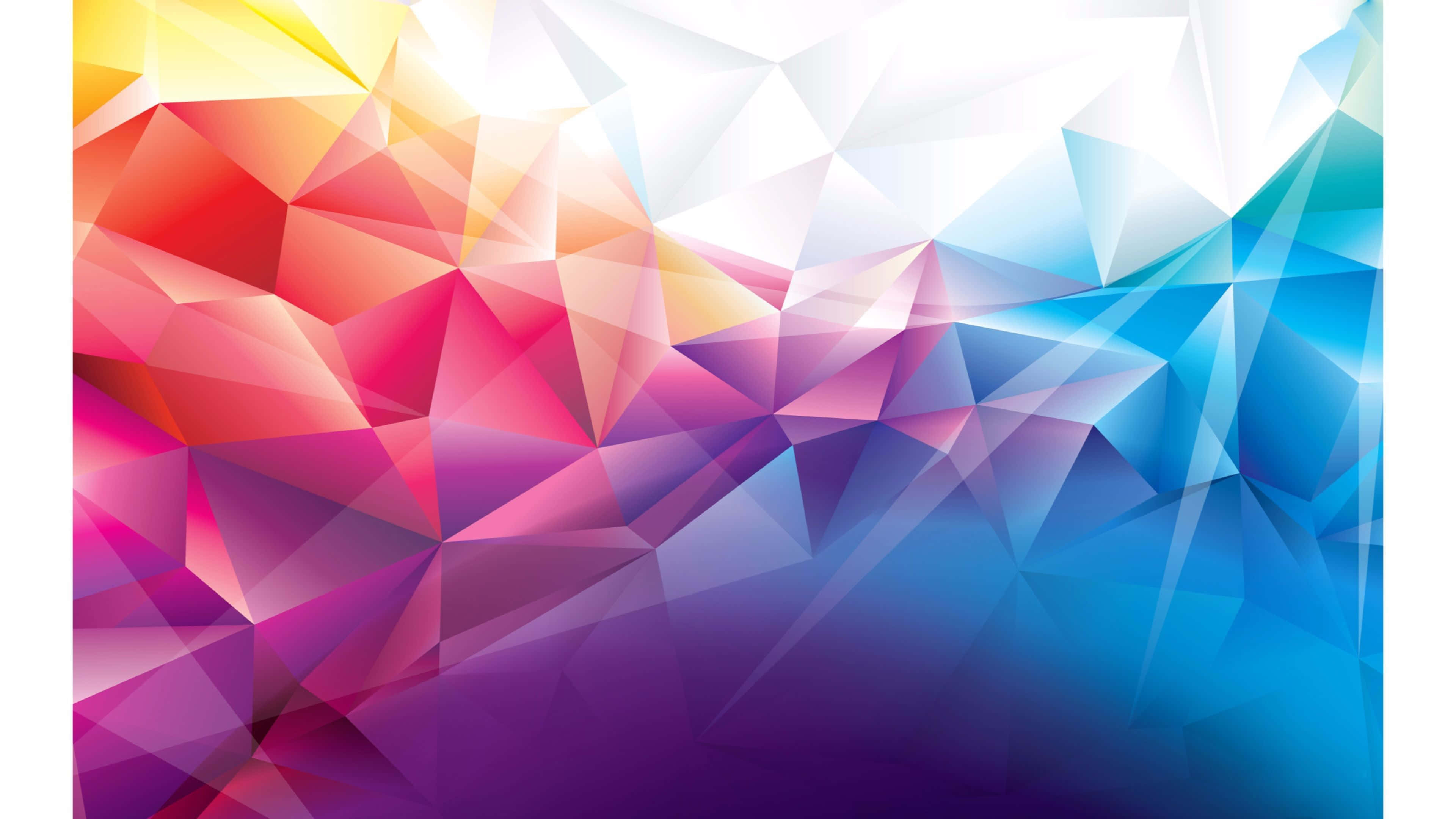 Polygon, colorful abstract art, geometric polygonal, 4K Desktop Wallpaper