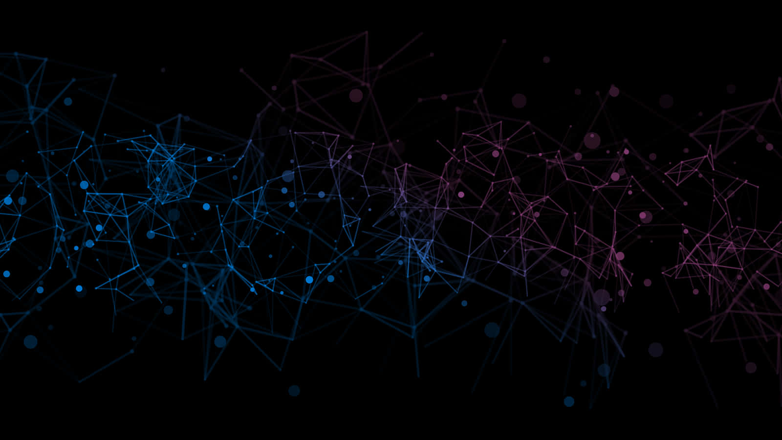 glowing blue, purple dots, lines, HD Desktop Wallpaper