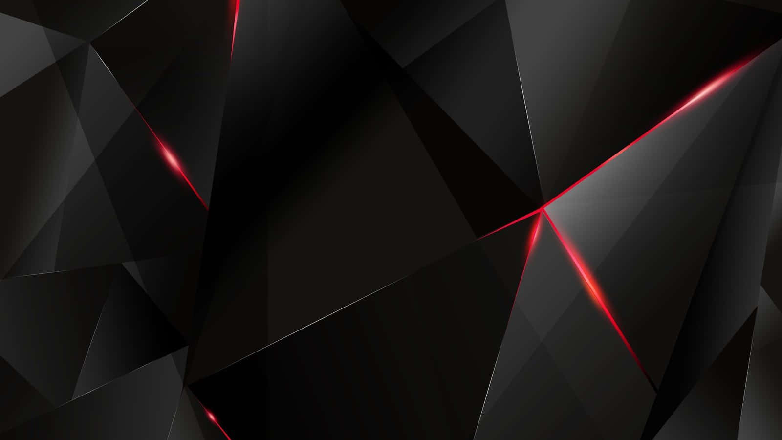 dark abstract polygon, red accents, black polygonal facets, HD Desktop Wallpaper