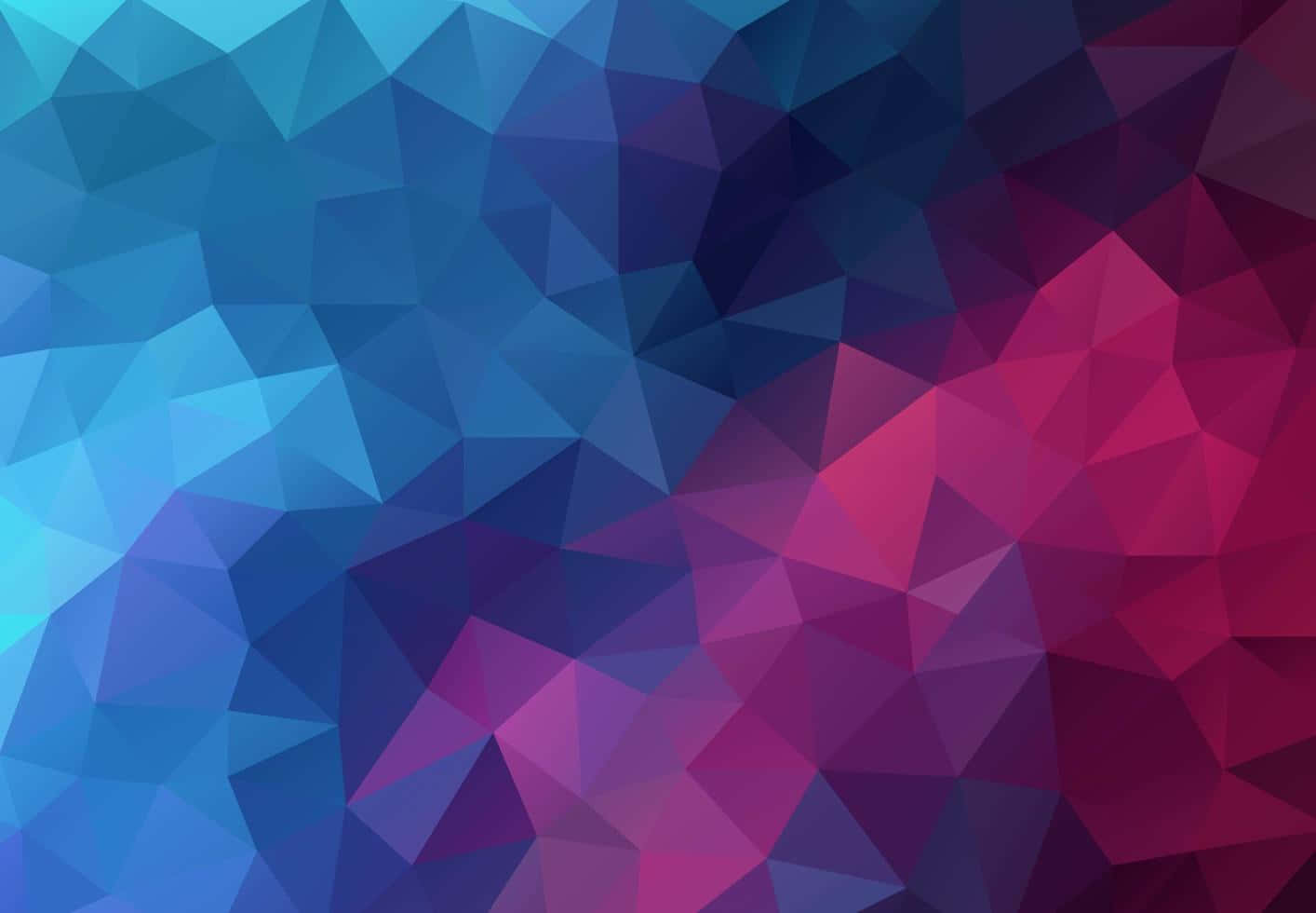 colorful geometric polygon, blue to magenta gradient, triangles, HD Desktop Wallpaper