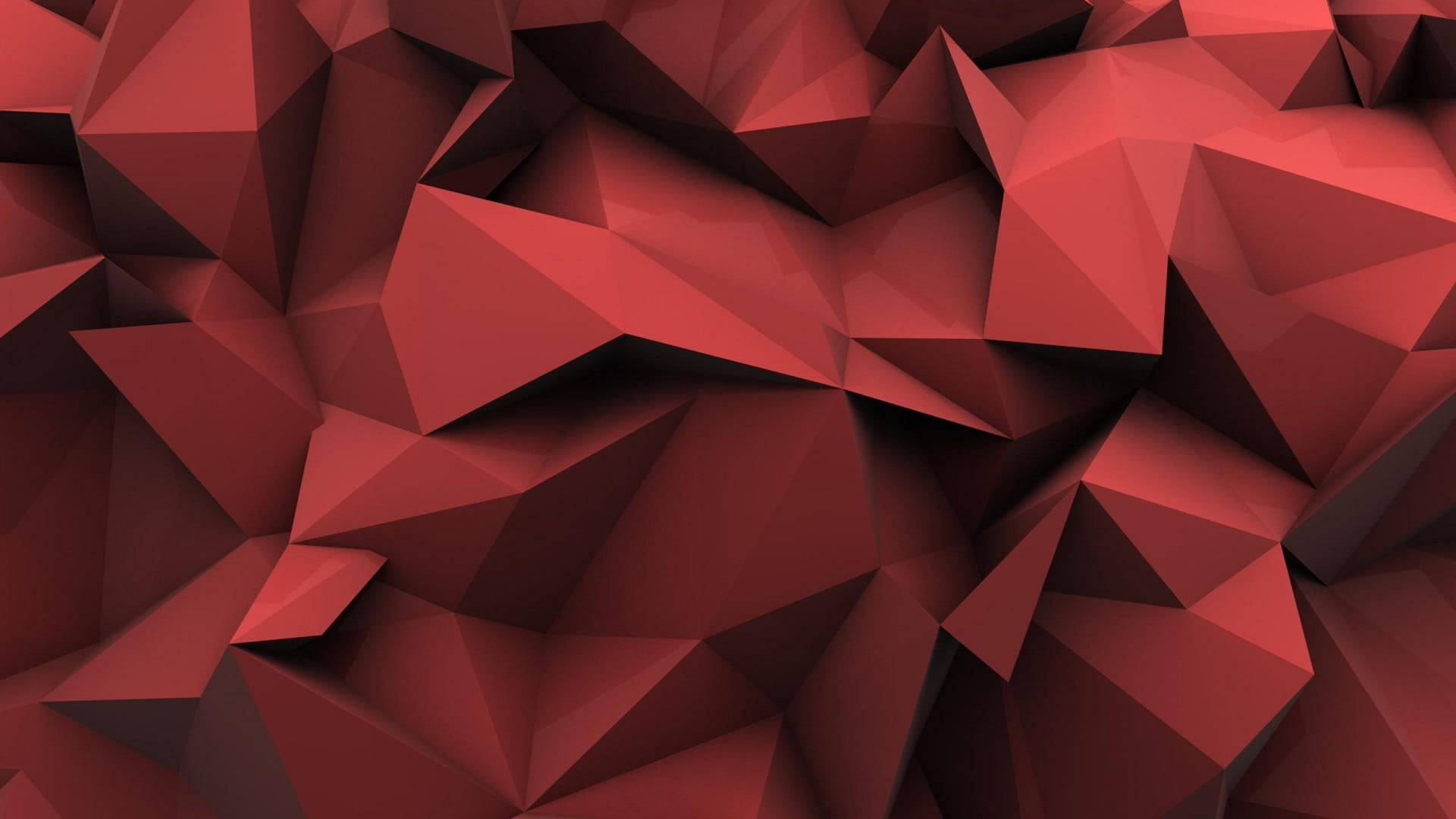 red abstract polygons, deep red, geometric facets, Full HD Desktop Wallpaper
