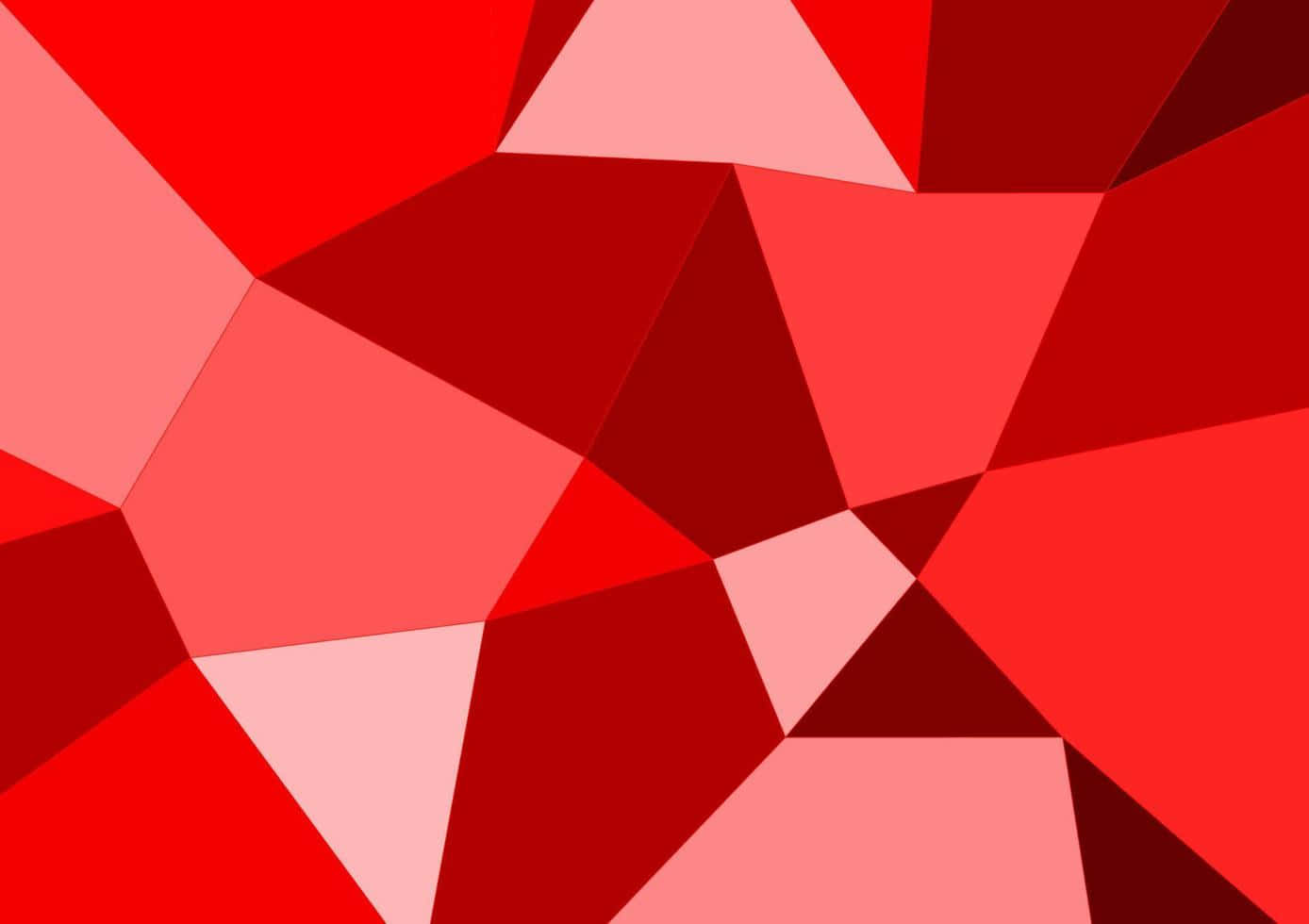 red geometric polygon, interlocking triangles, shades of red, HD Desktop Wallpaper