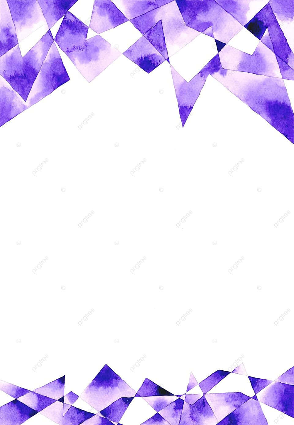 purple abstract polygon frame, watercolor geometric triangles, white background, HD Phone Wallpaper