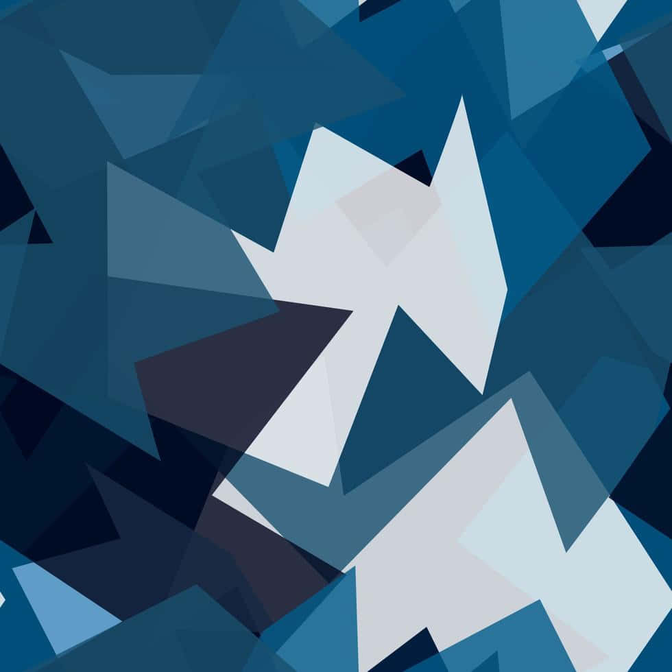 abstract blue polygon pattern, geometric wallpaper, sharp triangular facets, SD Desktop Wallpaper
