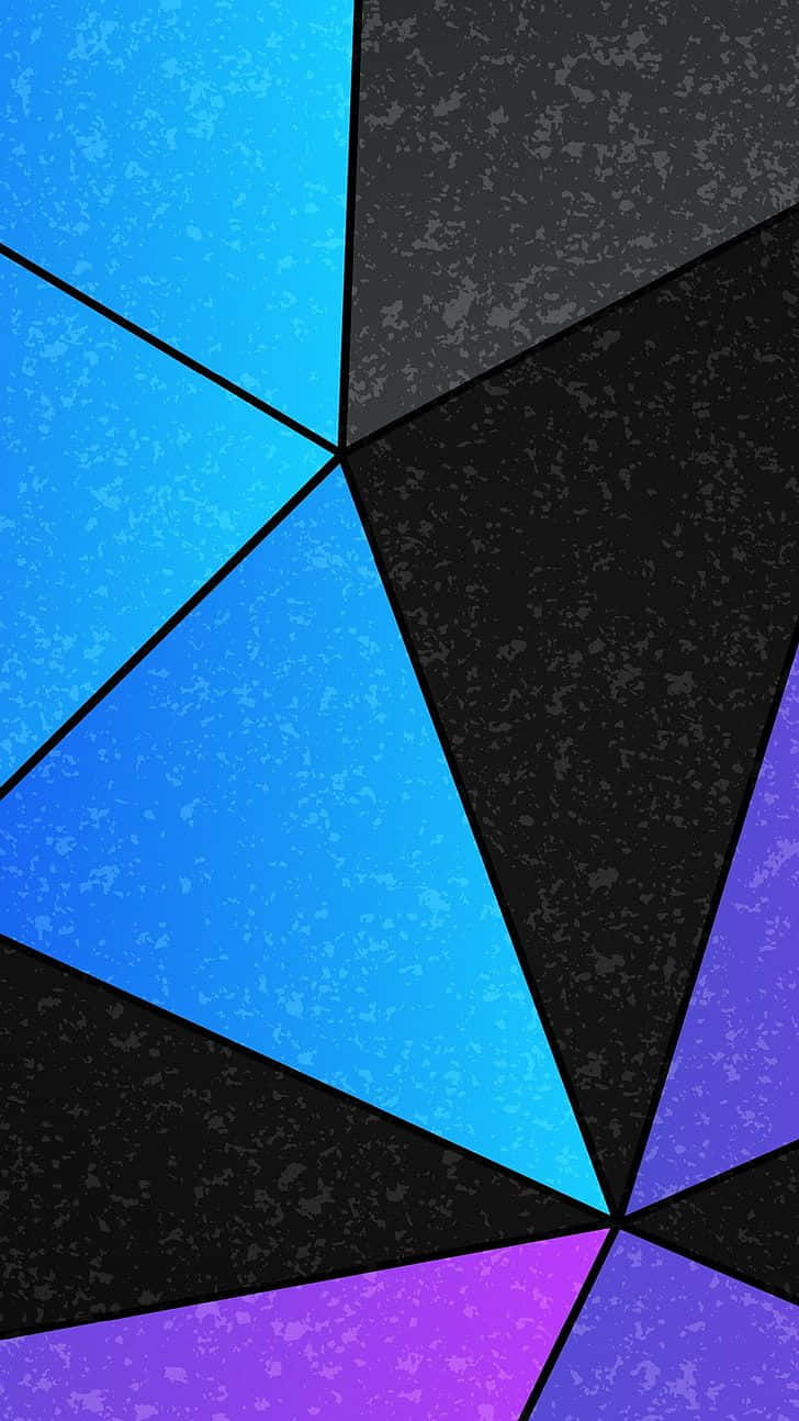geometric abstract portrait, bold blue purple and black triangular sections, gritty textured finish, HD Phone Wallpaper