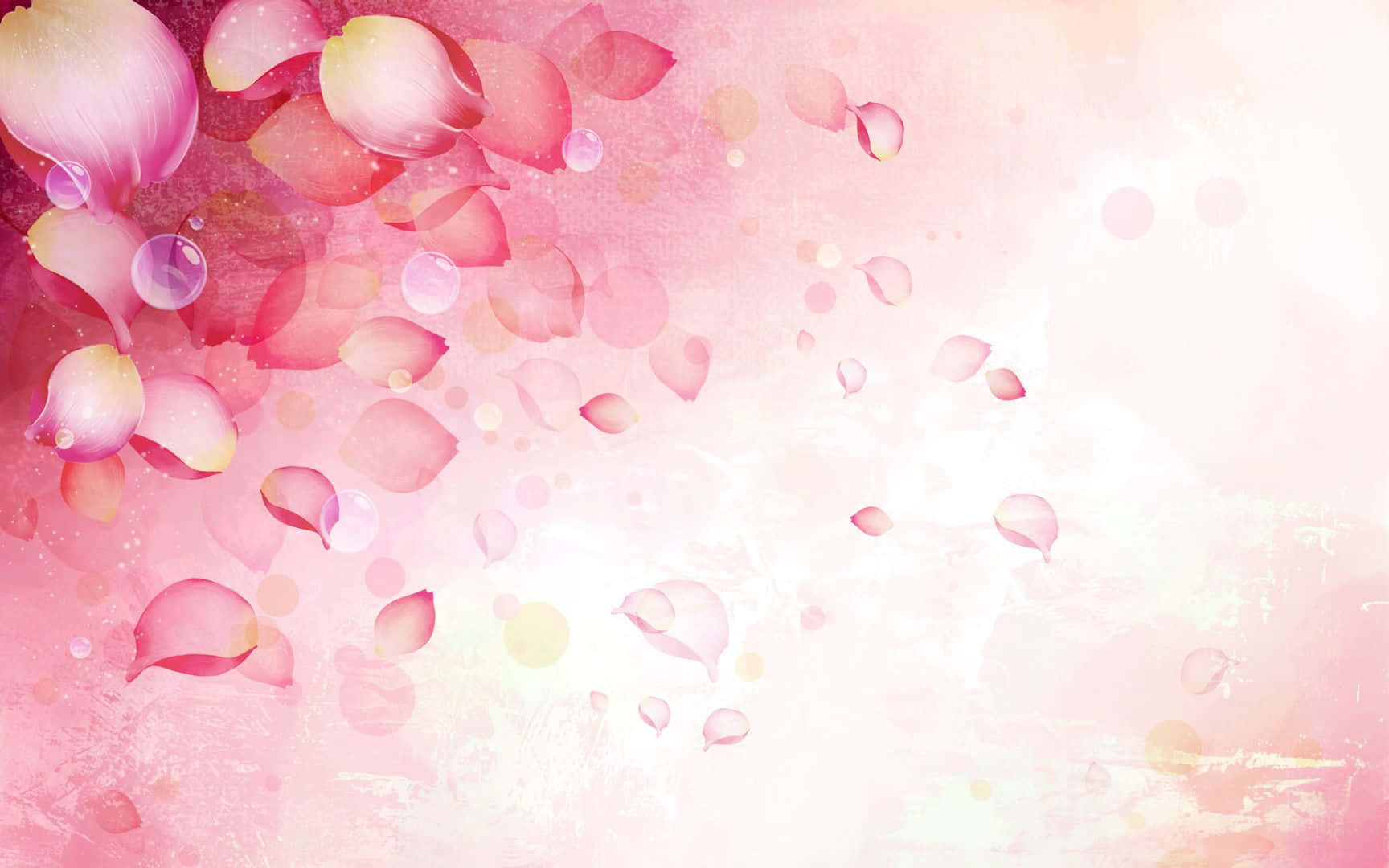 Abstract Rose, soft pink rose petals, dreamy watercolor background, HD Desktop Wallpaper