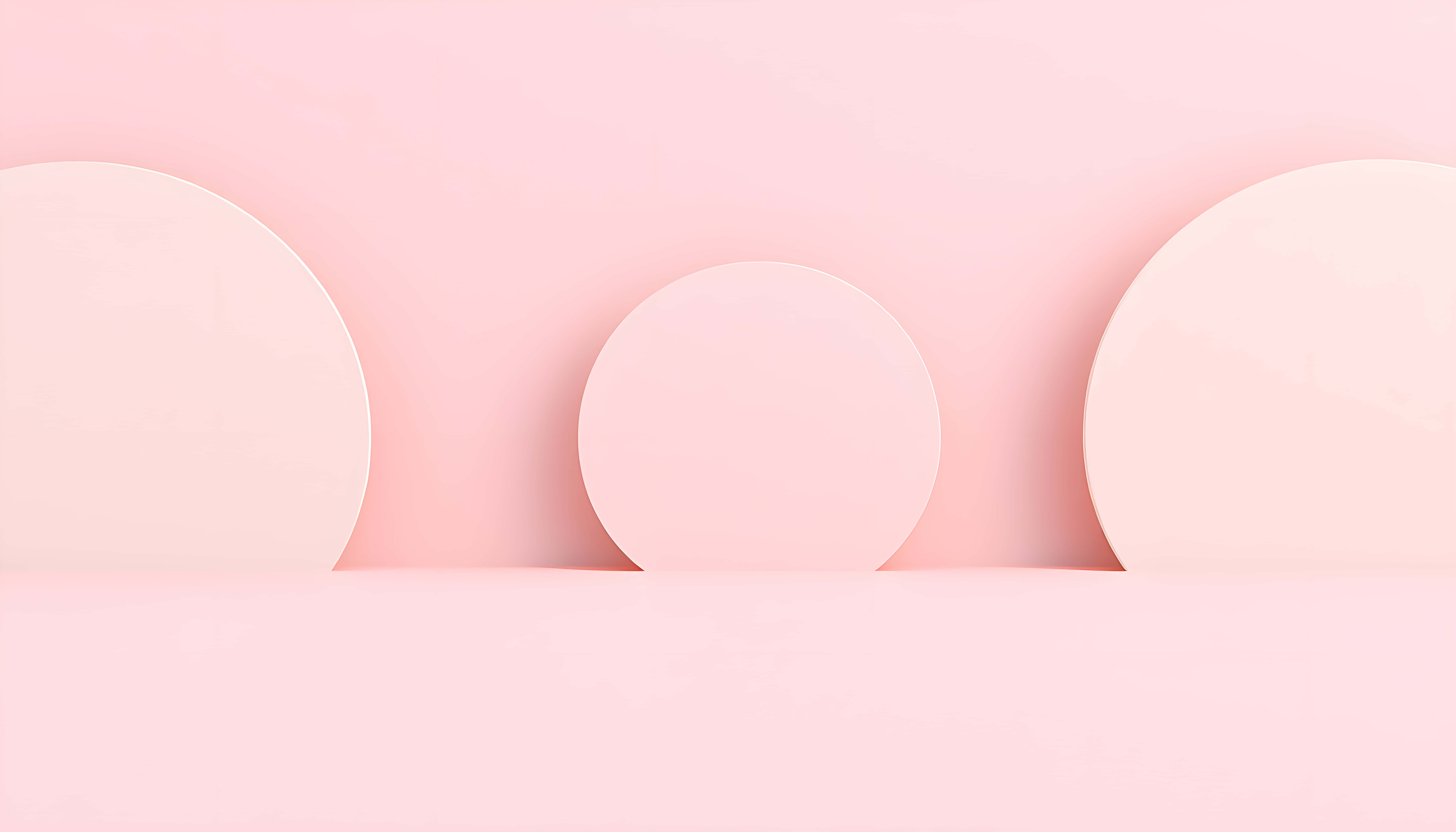 pastel pink, circular forms, varying sizes, 8K Desktop Wallpaper