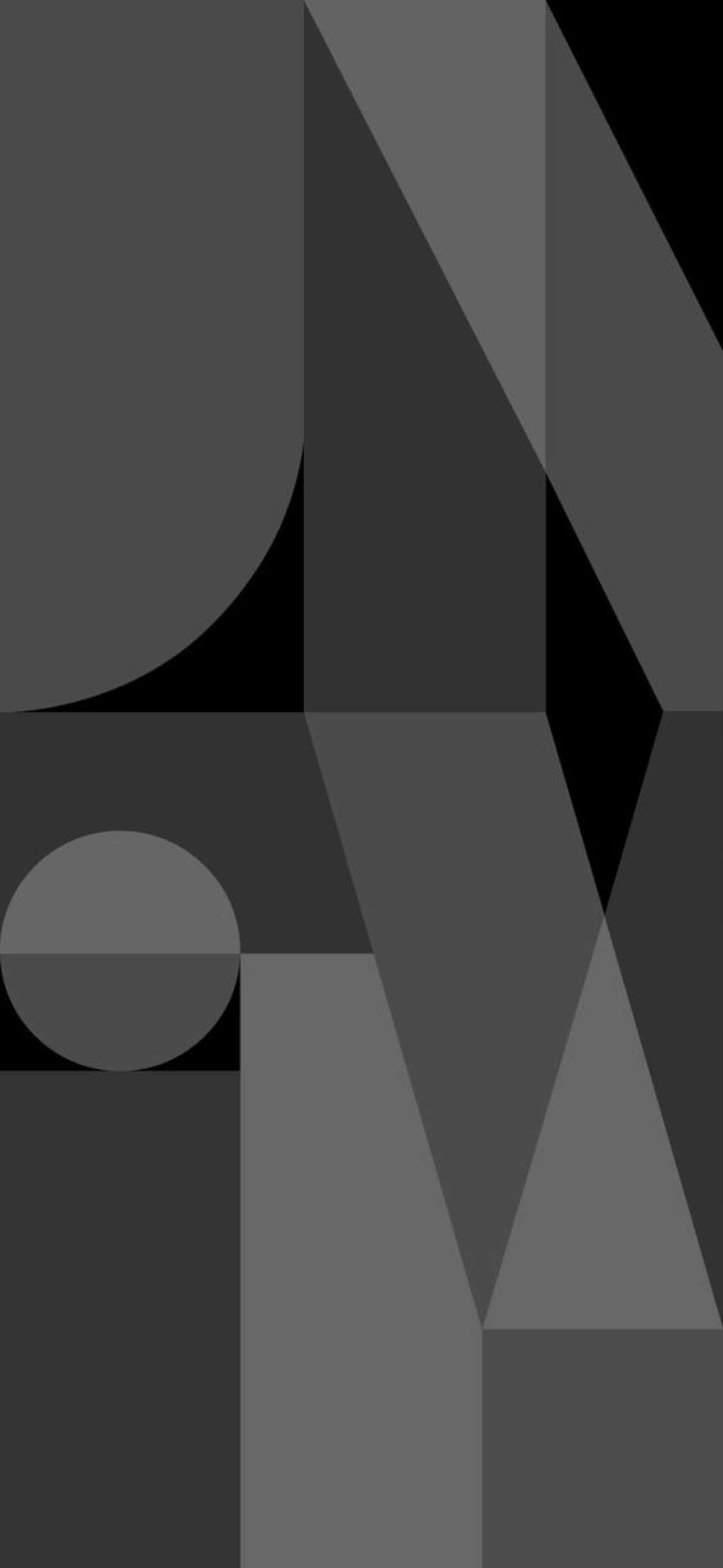 abstract geometric shapes, gray, black, Full HD Phone Wallpaper