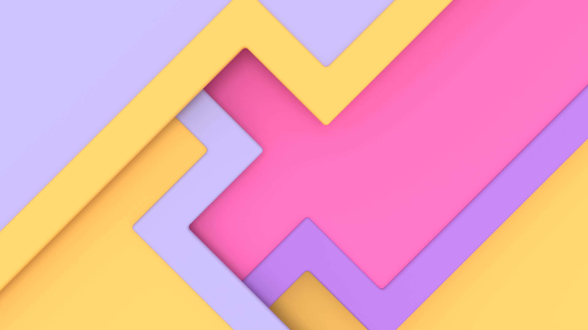 colorful geometric abstract shapes, pastel pink, yellow, Full HD Desktop Wallpaper